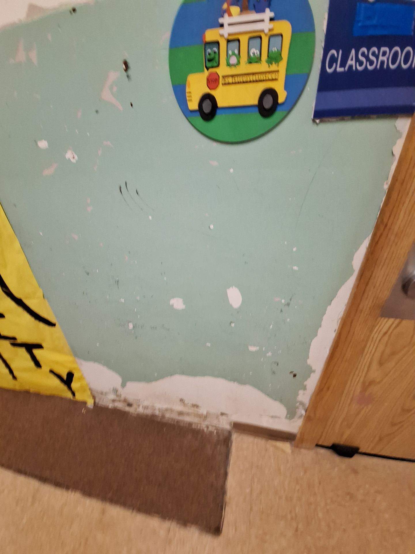 Interior Drywall Patching and repainting for Oakridge School district! by Gordon Painting
