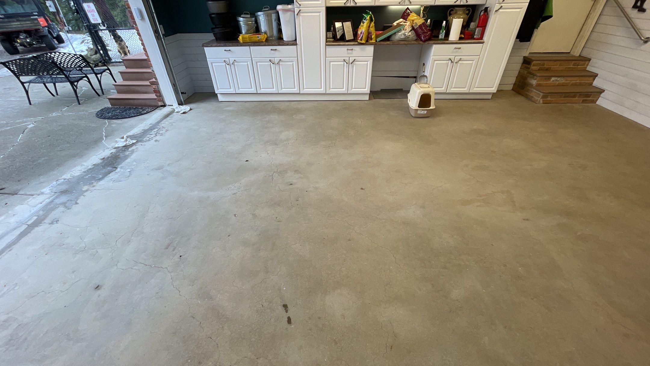 Garage Transformation using Slate Stone and the Penntek Evolution System by Croc Coatings, LLC