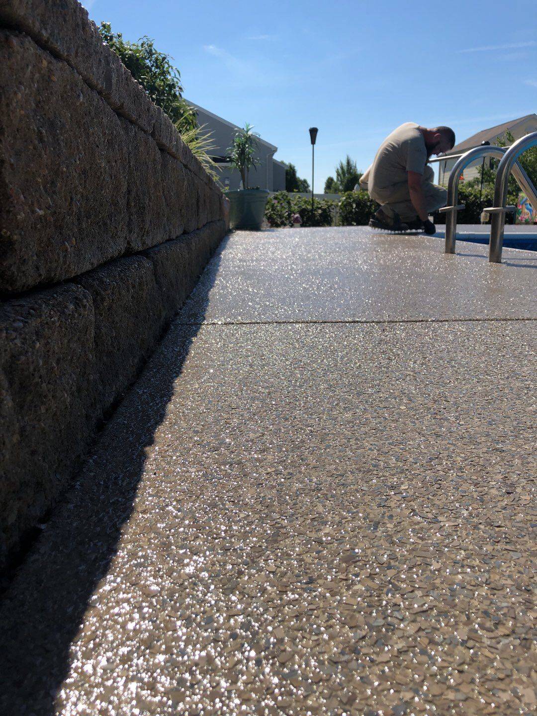 Pool Installation using Fieldstone by Your1DayFloor.com