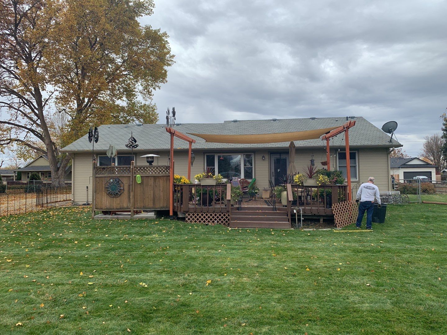 Star Idaho Single level roofing replacement using Duration Brownwood by ID Roofing LLC