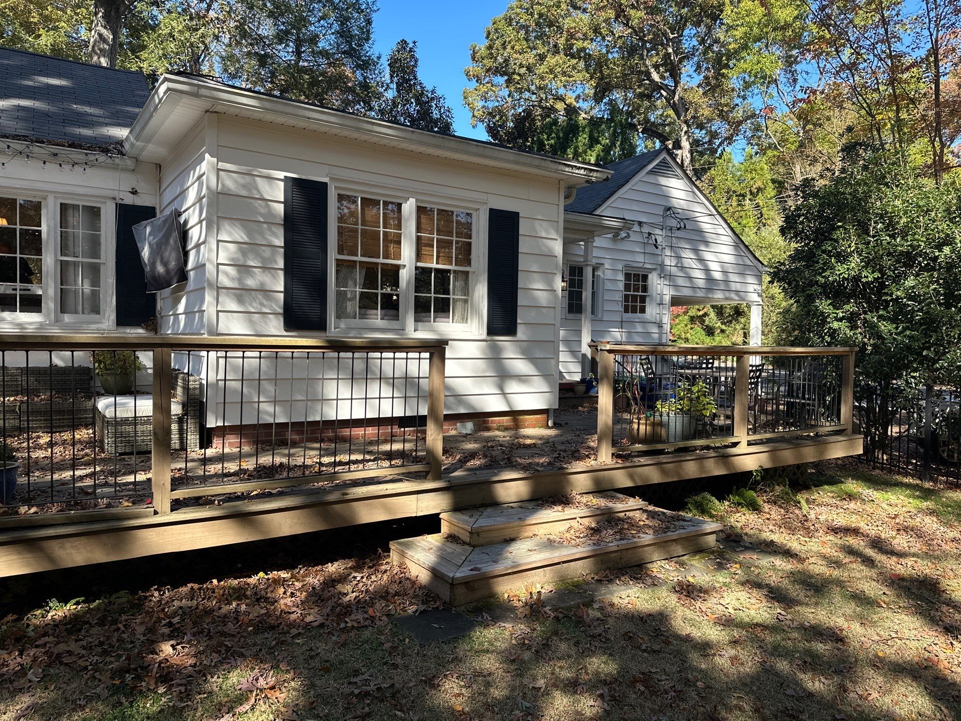 Atlanta, GA Deck Rebuild using Trex Enhance Natural Series and Steel Railing by Nelson Exteriors