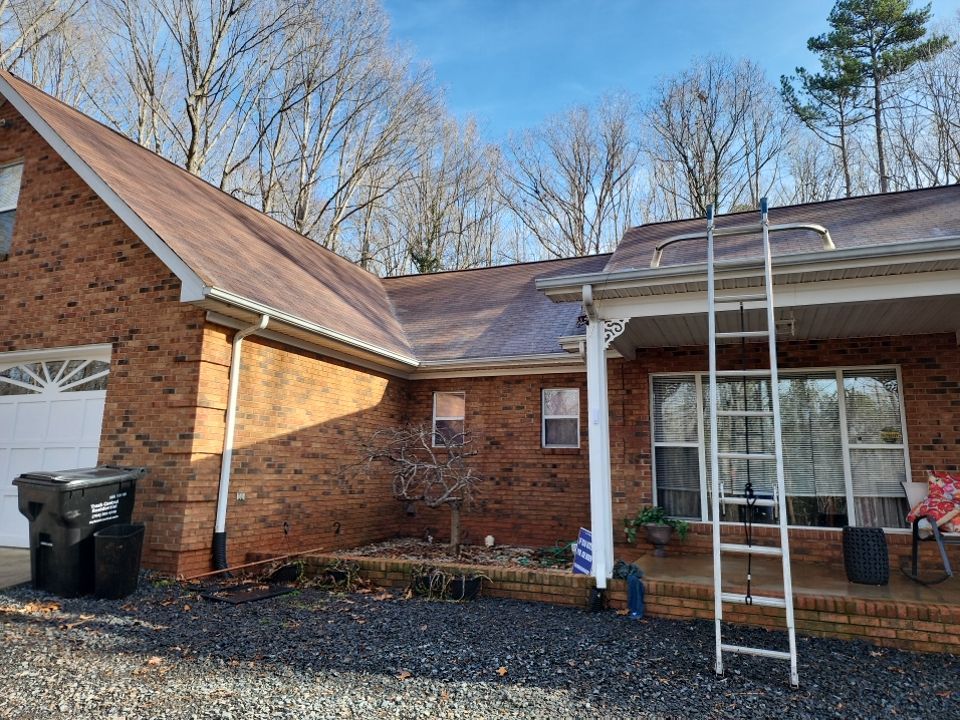 Gutter and Roof cleaning using cleaner by G&H Home Tech Pros LLC
