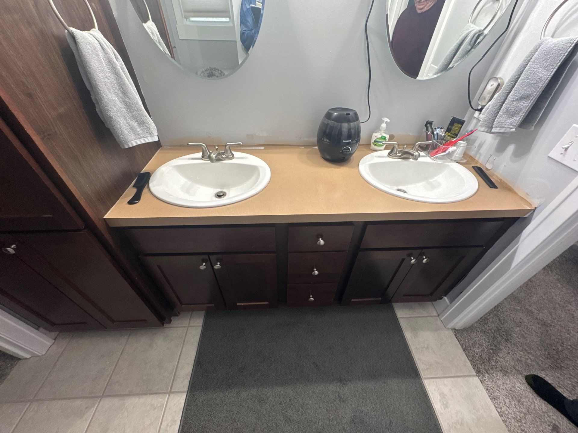 Bathroom Vanity Cabinet Refinishing Completed in Spring Lake, Michigan by Gordon Painting