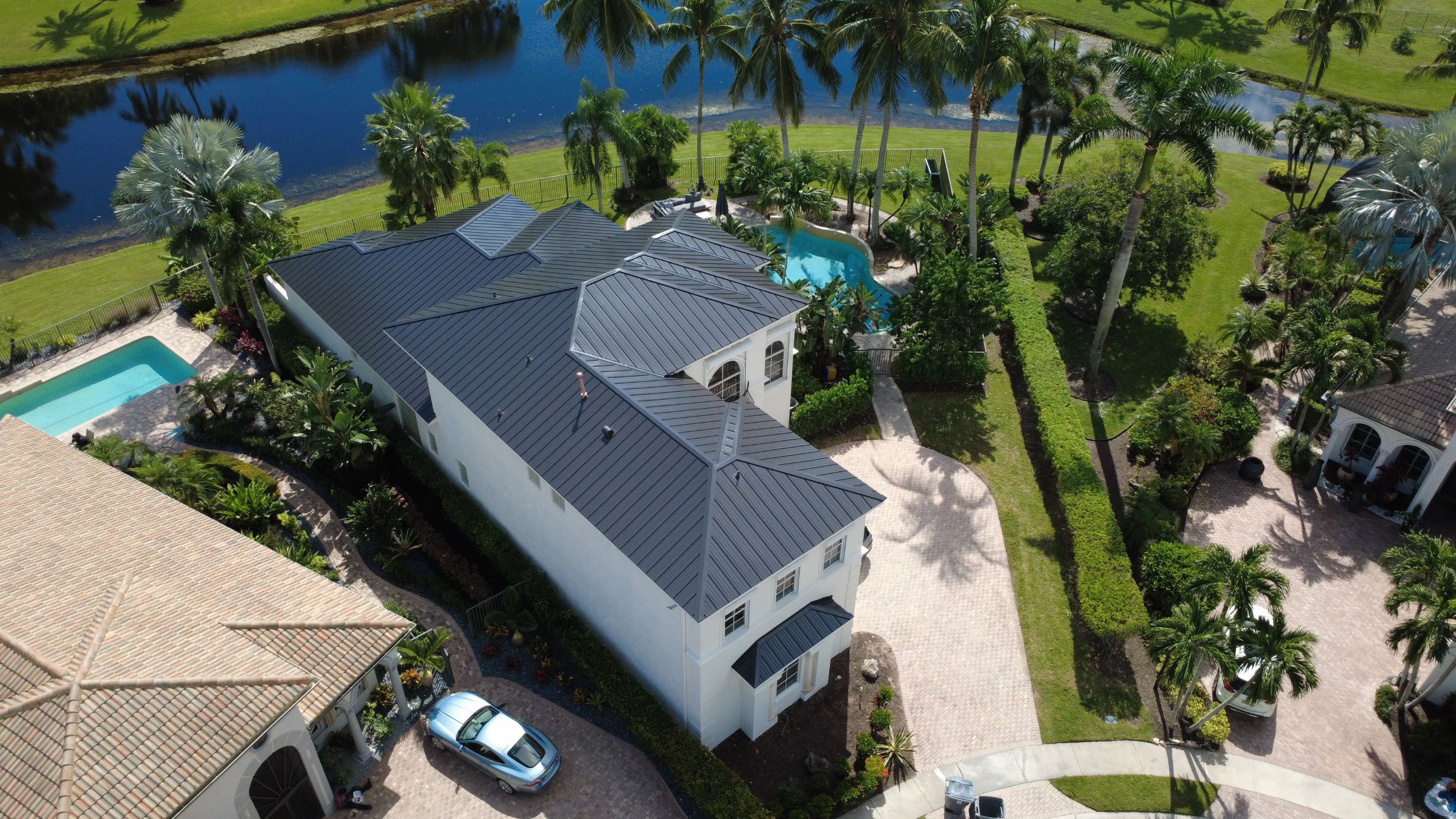 Residential Roofing Installation using 1" Nail strip metal roof by BLUES BROTHERS ROOFING