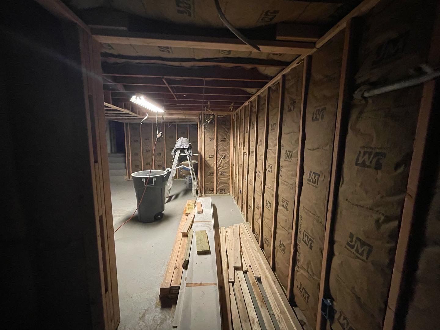 Basement Remodel using Wood by Home Concepts Construction