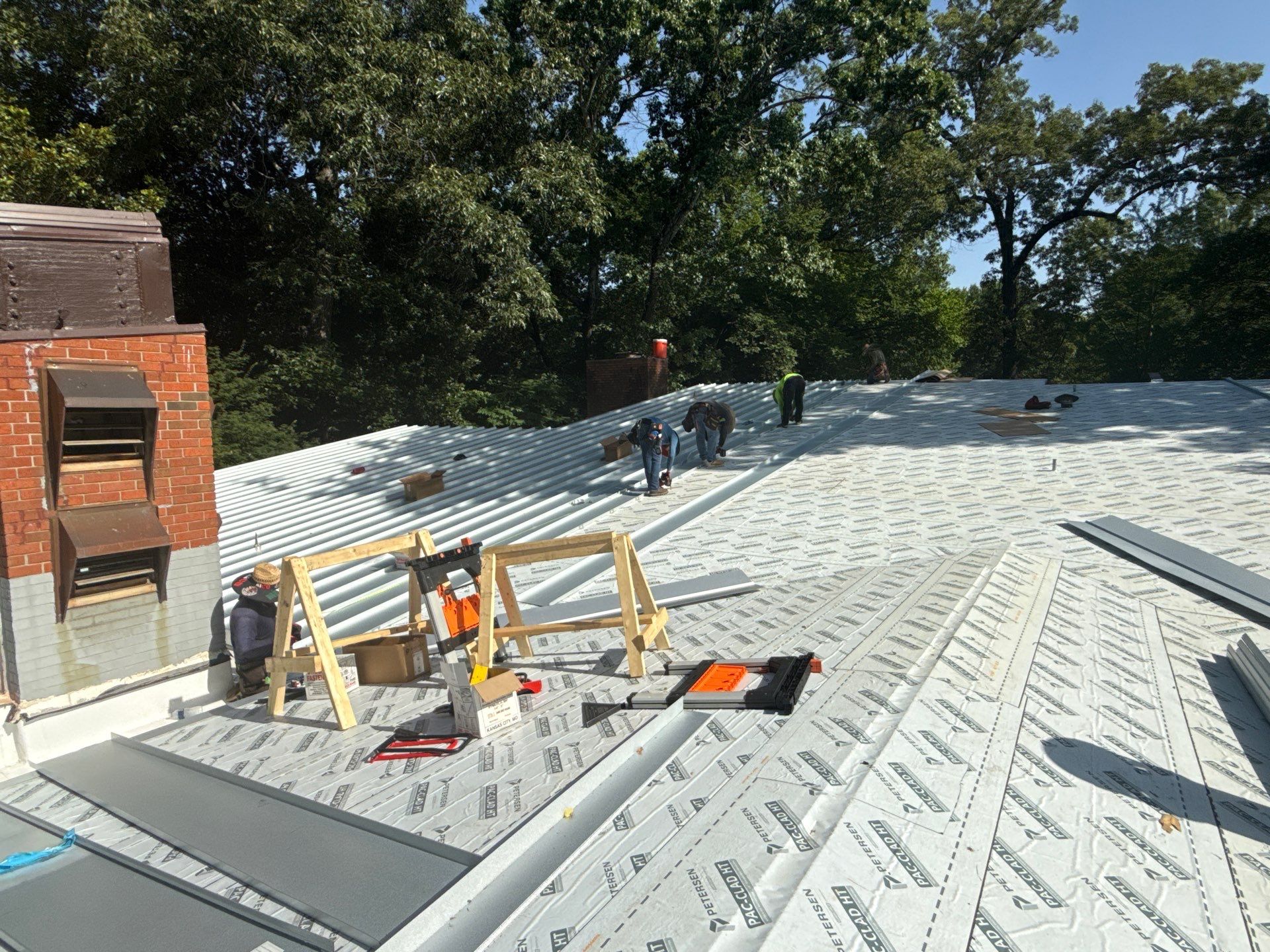 Residential Standing Seam Metal Roof and Membrane Replacement in Memphis by Revival Roofing Services