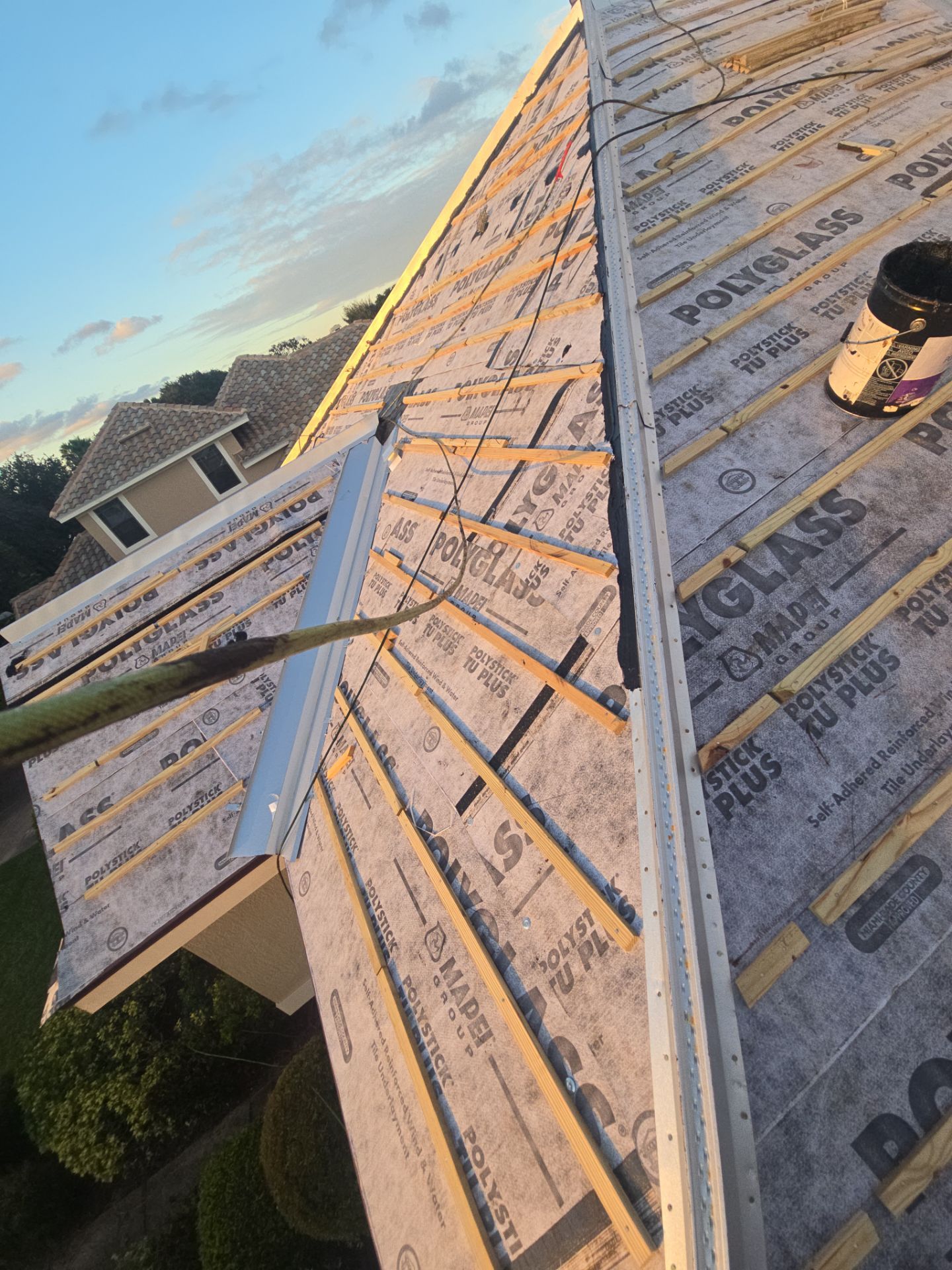 Full Concrete Tile Roof Replacement with Polyglass Underlayment in Orlando by Fortified Roofing Solutions Corp.