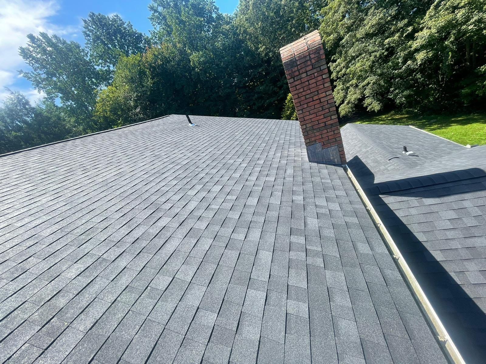 Residential Roofing Installation using Owens Corning TruDefinition Duration AR - Onyx Black & New Siding Using Mainstreet Charcoal Gray by A Plus Exterior