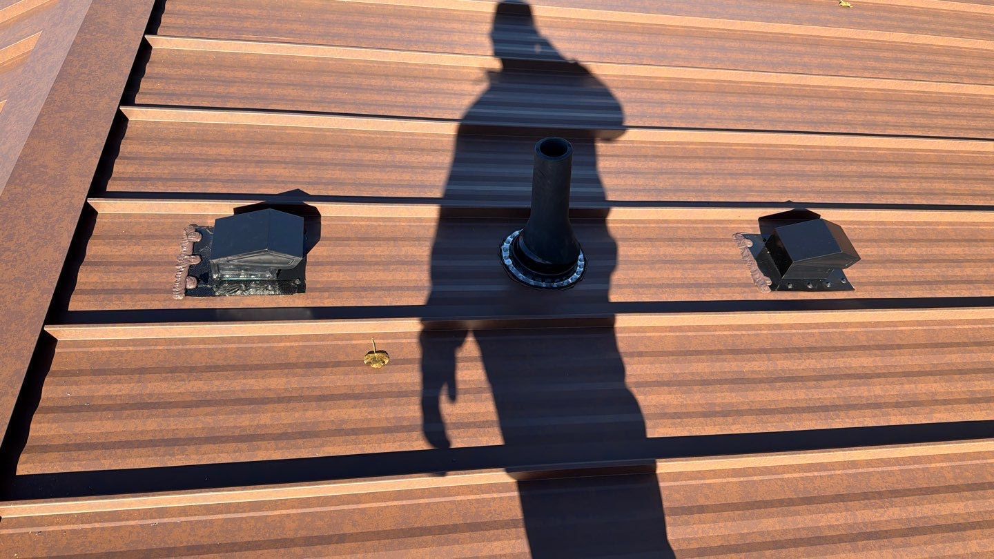 Roof Replacement using MS Standing Seam Roof Western Rust by 180 Contractors