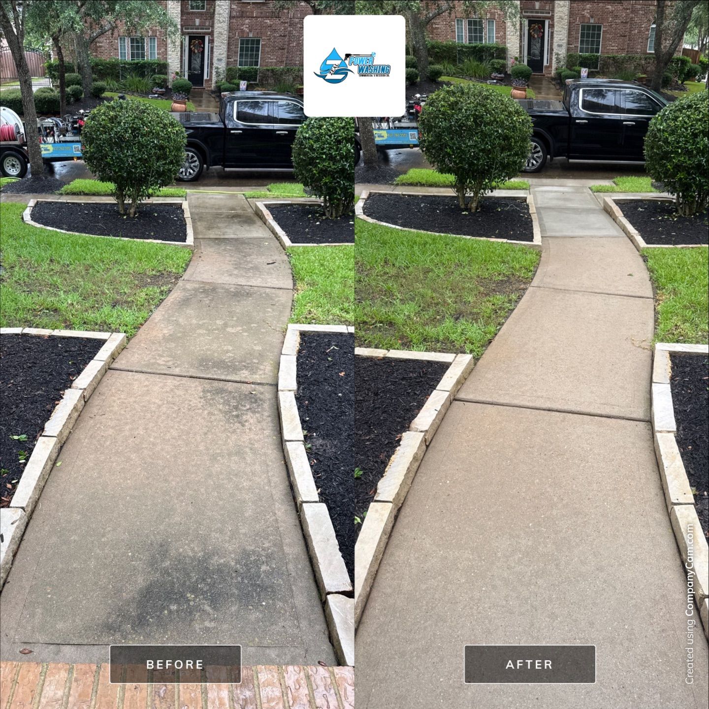Residential Concrete Surface Cleaning and Fence Restoration in Missouri City by Zeal Power Washing