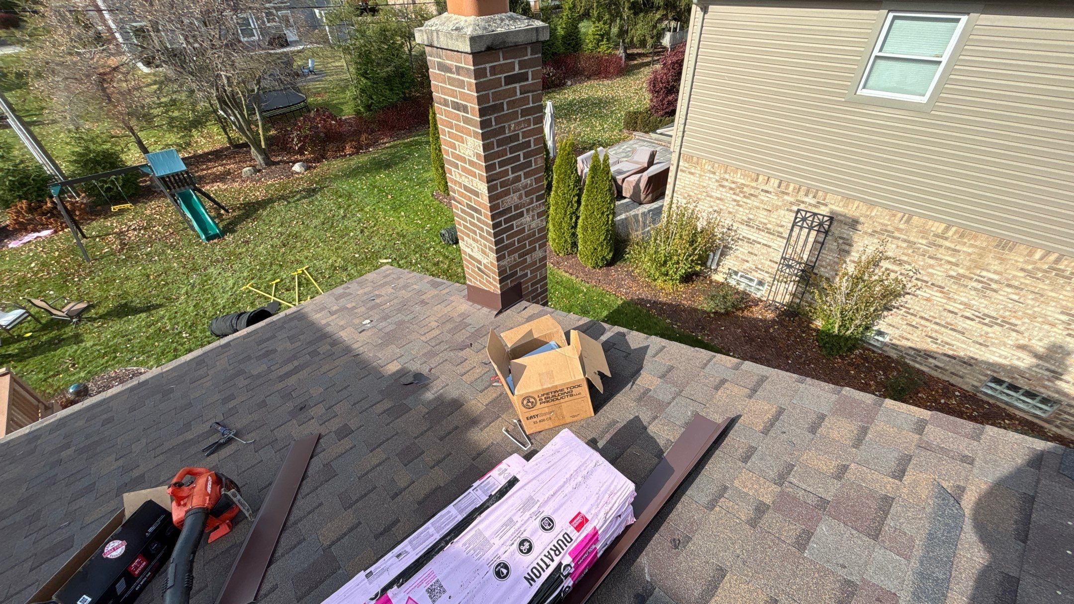 Roof Replacement using Owens Corning Teak by 180 Contractors