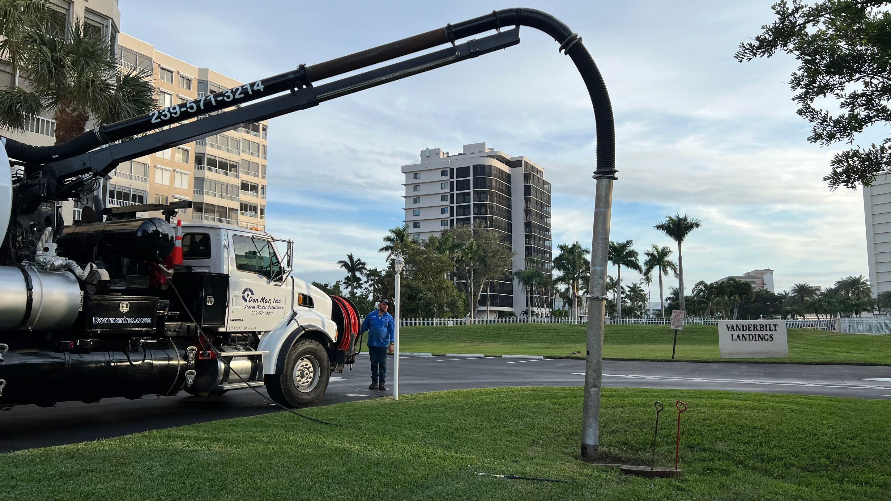 Condo Storm Water System Cleaning and Maintenance From Hurricane Ian by APS Power & Water