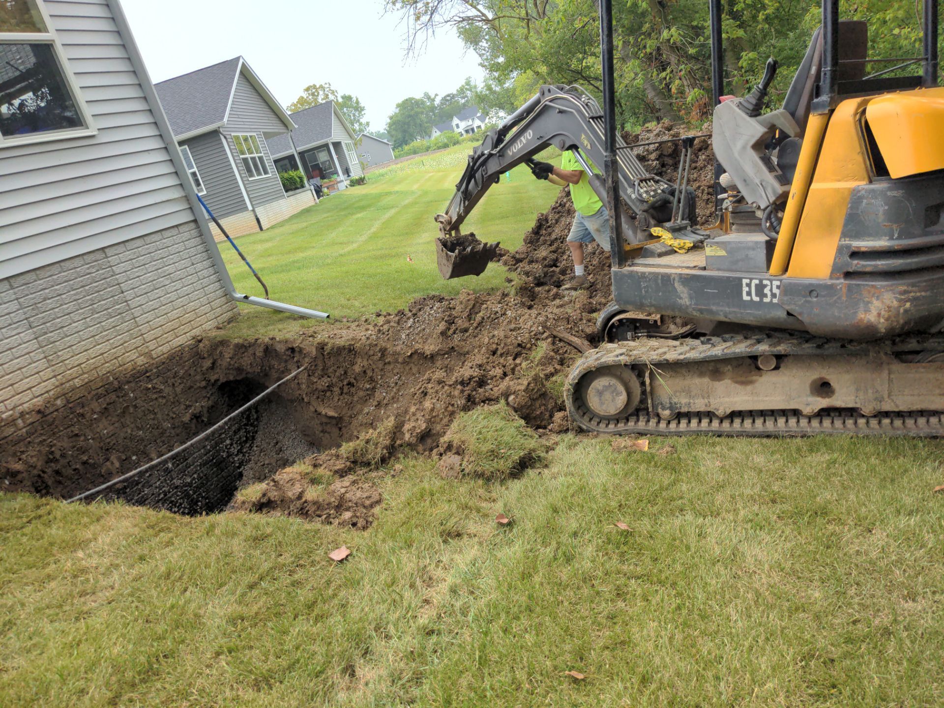 Egress Door Install using Egress Sliding Walk-Out Basement Door by Toledo Basement Repair