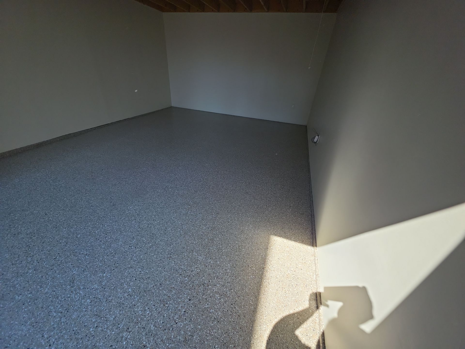 Garage Transformation using Claystone Hybrid by Croc Coatings, LLC