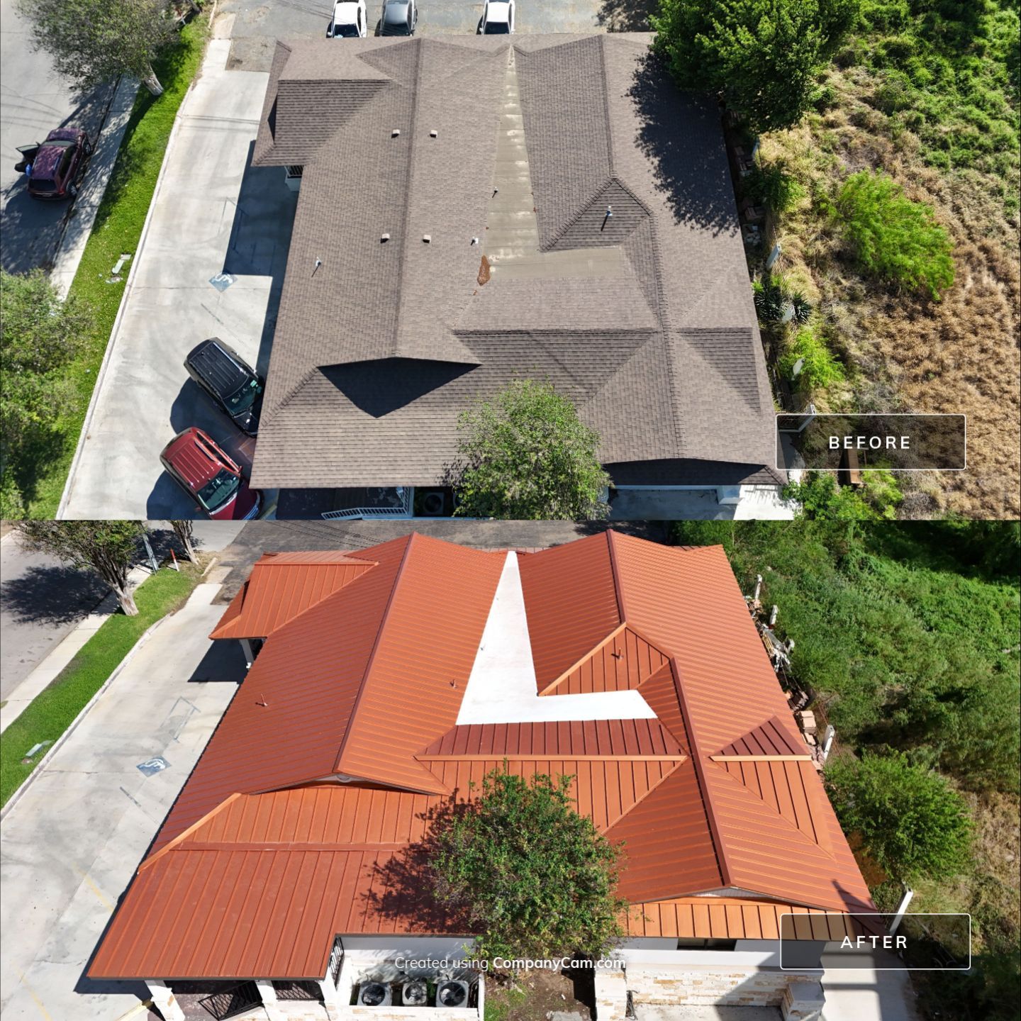 Copper Standing Seam Metal Roof Installation for Laredo Medical Clinic by JM Flores Roofing & Construction, Inc