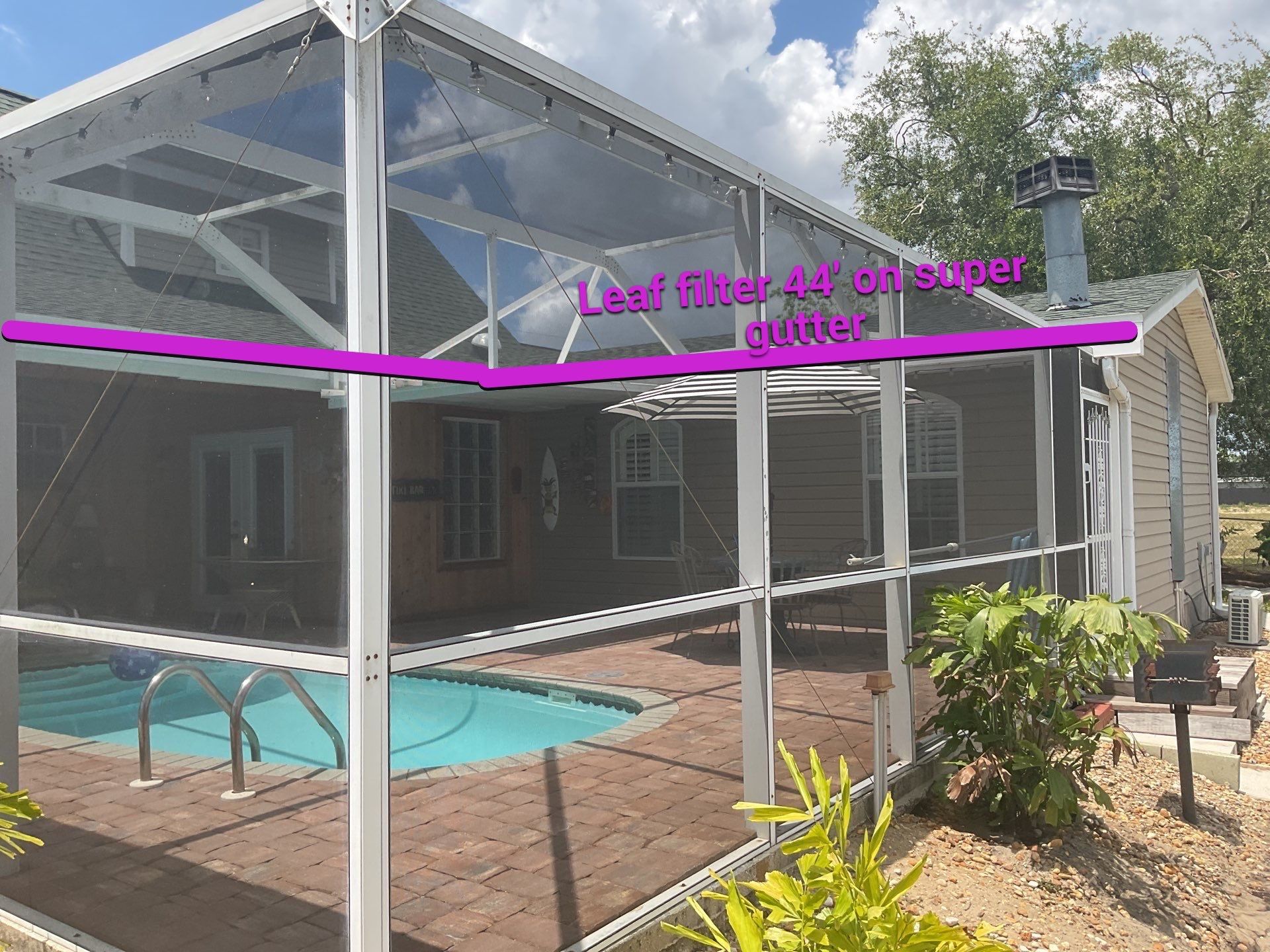 Replace gutter using Leaf Guard in Cape Coral FL by Gutter Professors