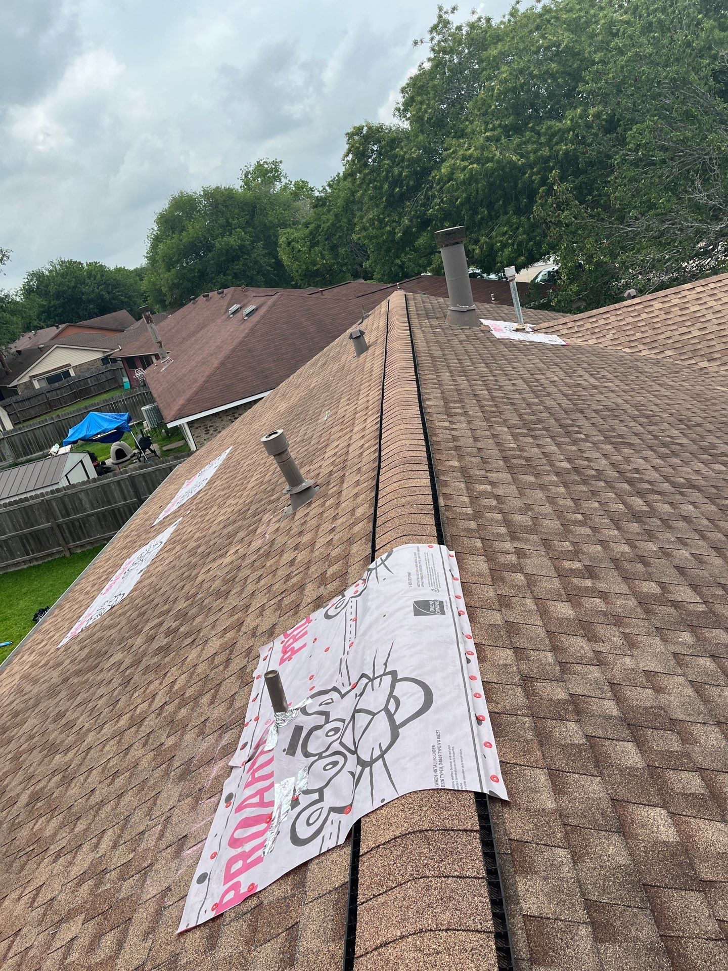 Hail Damage using Owen's Corning Duration (Lifetime) Shingles by Roof Repair Company