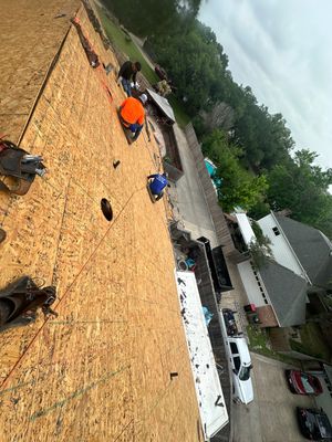 Residential Roofing Installation using Owen's Corning Duration (Lifetime) Shingles