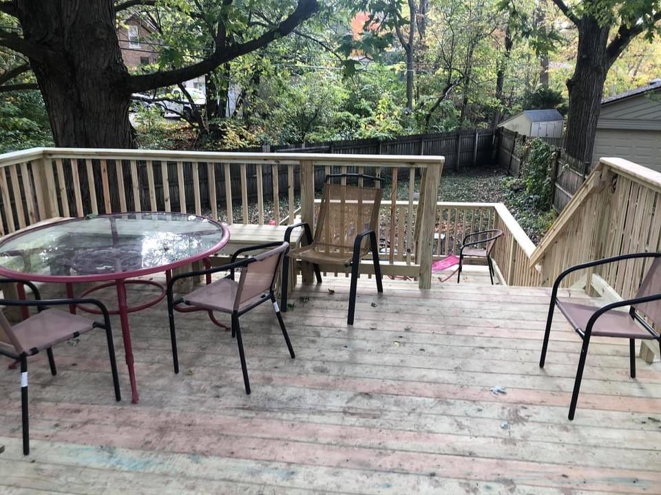 wood deck using treated lumber by Kraz Construction