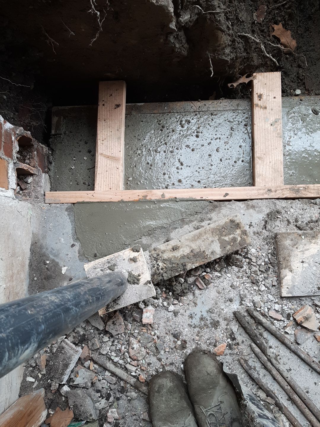 Basement Wall Rebuild with Exterior Waterproofing by Toledo Basement Repair
