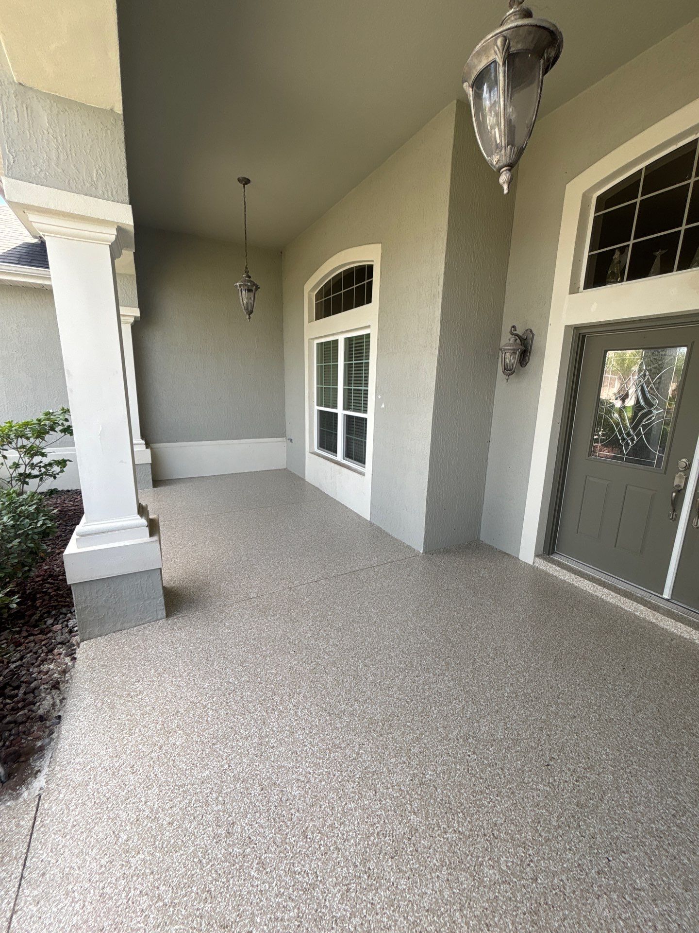 Driveway, Sidewalk & Porch in TrailMix (Torginol) by Innovative Concrete Coatings 