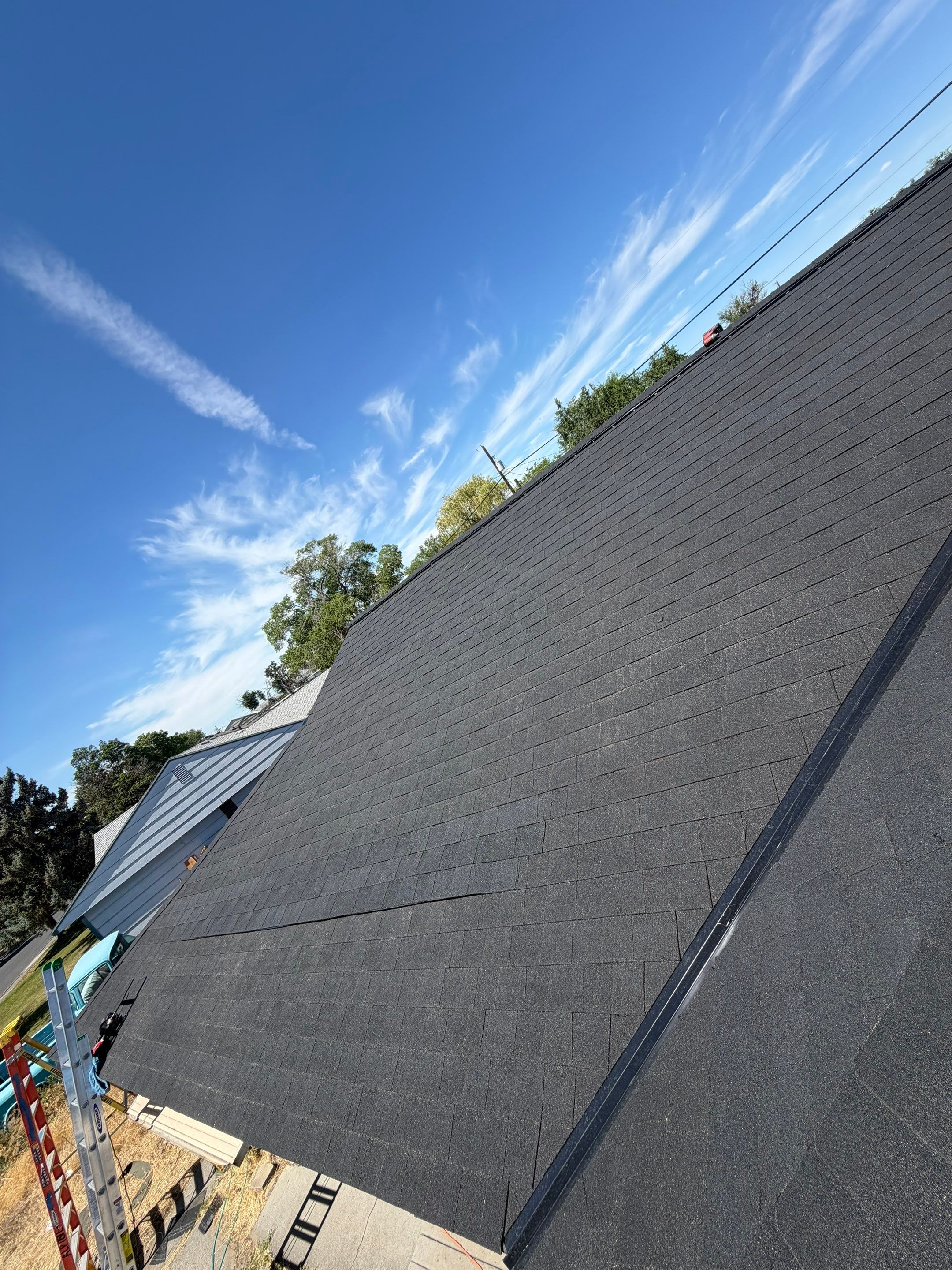 Complete Residential Roof Replacement and Sheathing Repair in Pershing Rd Moses Lake, WA 98837 The Denali System - Certainteed Landmark® Shingle - Cinder Black by Alpine Roofing