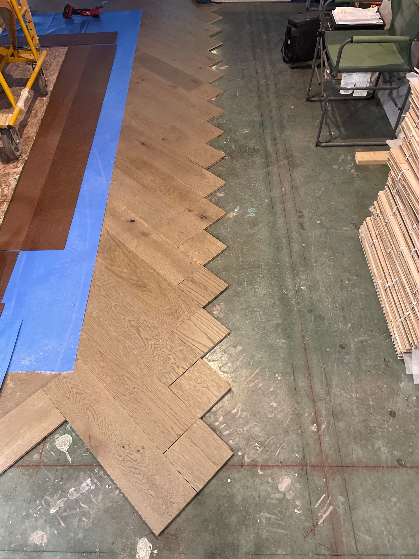 Herringbone Feature! by RTBaldwin Hardwood Floors