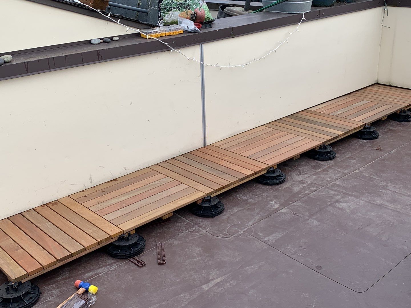 Ballard Rooftop Deck using IPE Tiles by Alki deck builders