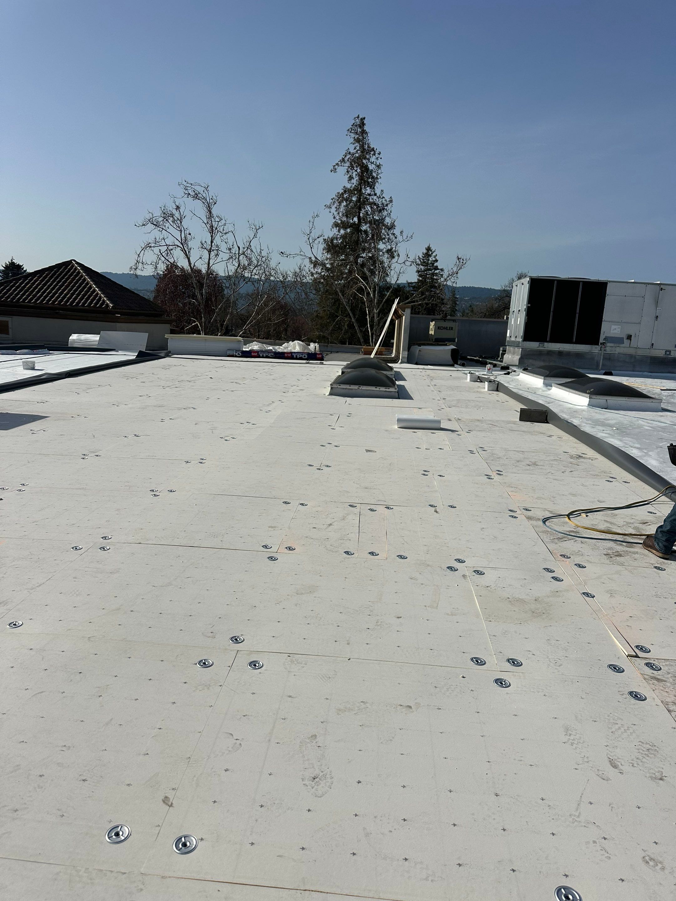 Project in Redwood City, CA by Sanchez Single Ply Roofing