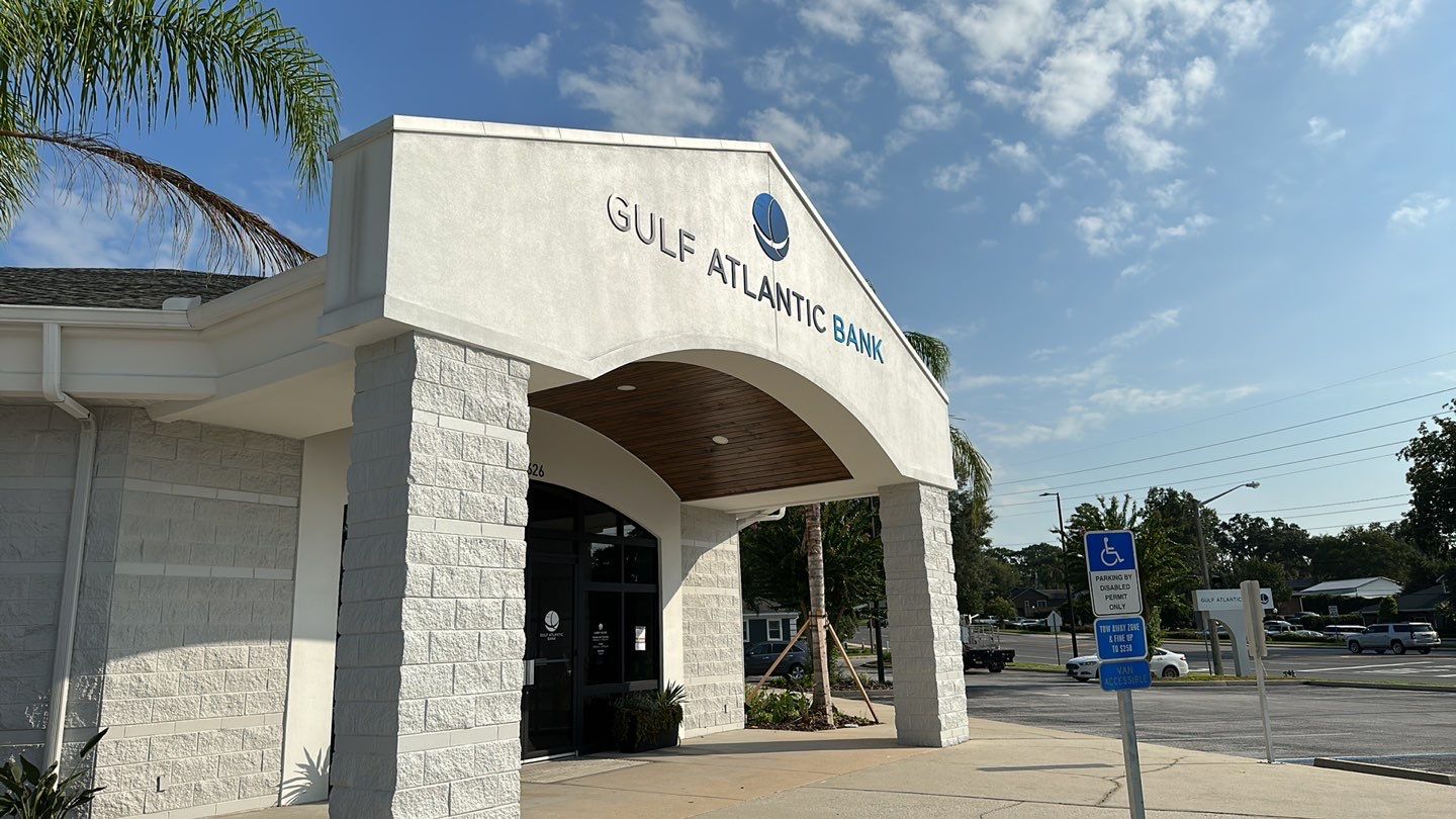 Acrylic lettering for Gulf Atlantic Bank by SignCrafters