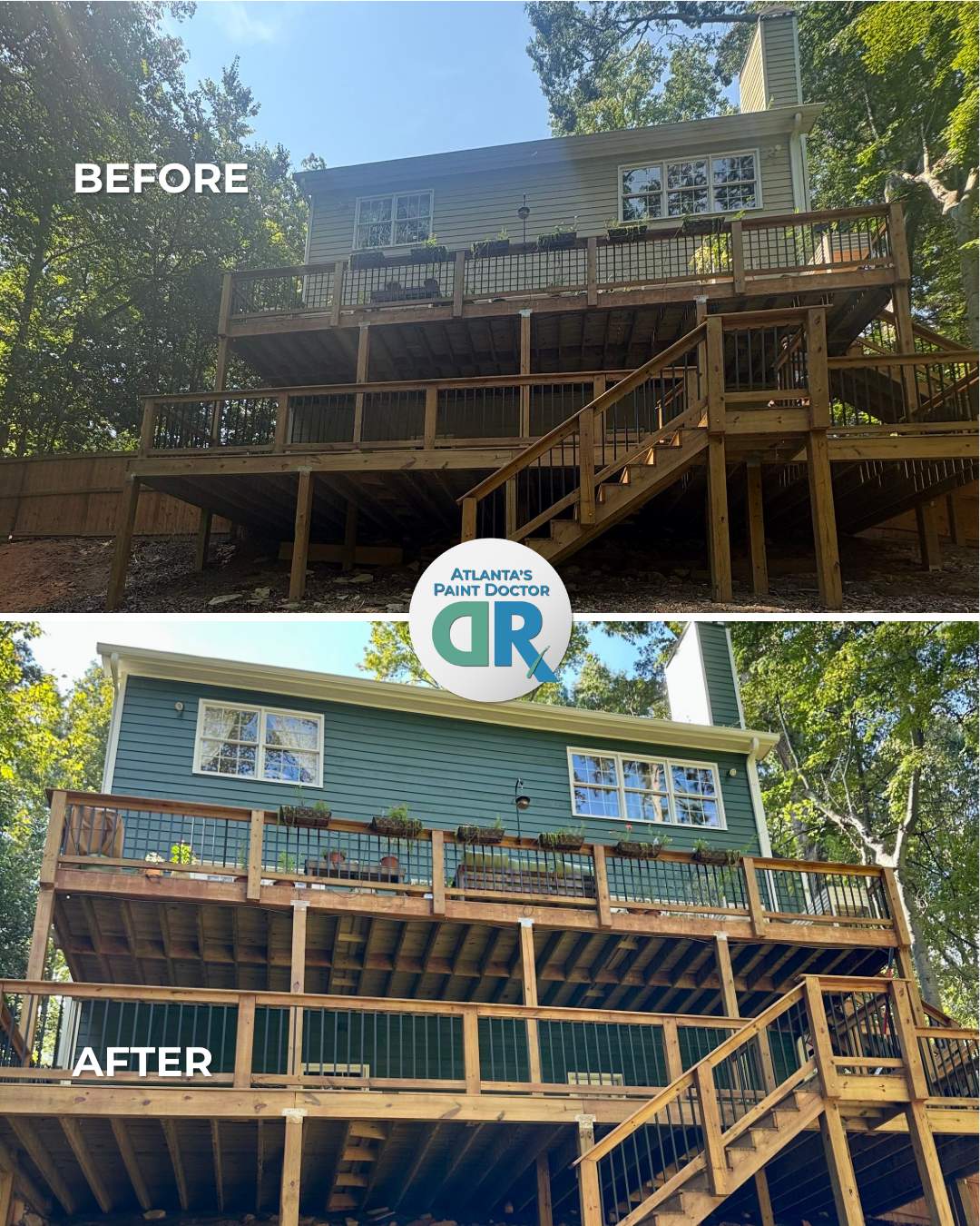 From Faded Beige to Bright Green by Atlanta's Paint Doctor