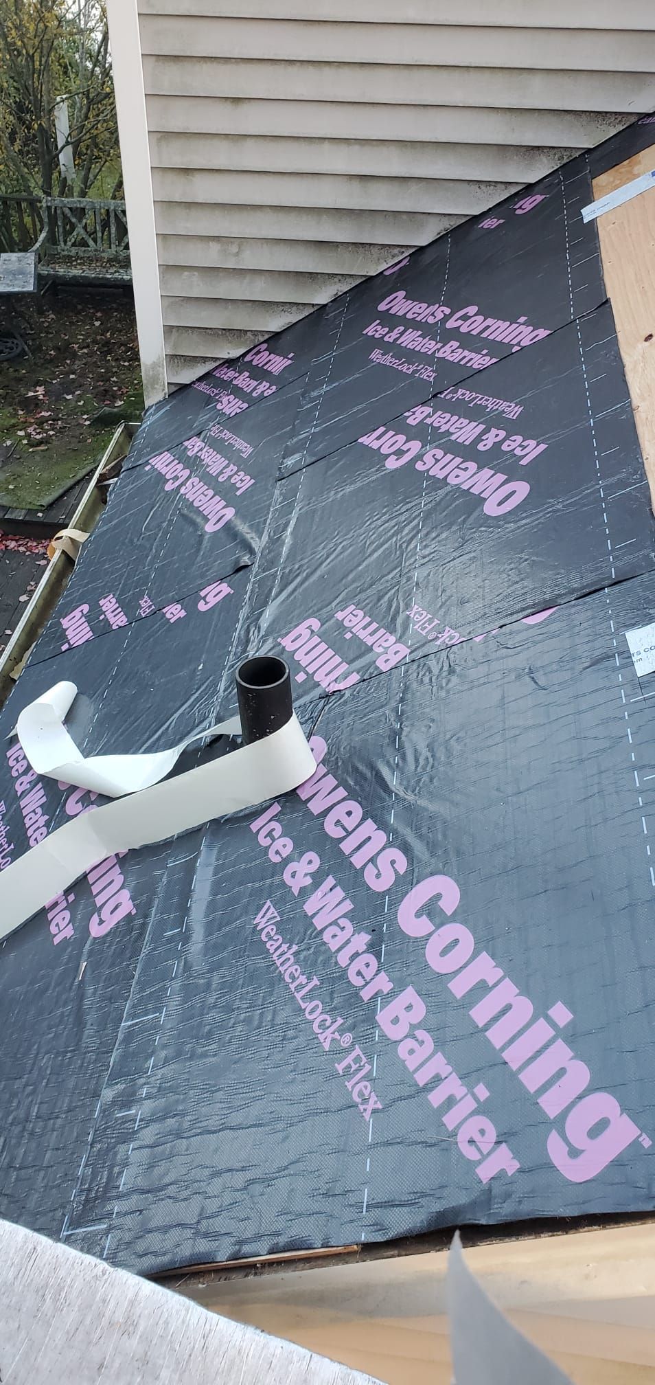 Residential Roofing Installation using Owens Corning TruDefinition Slatestone Gray by A Plus Exterior