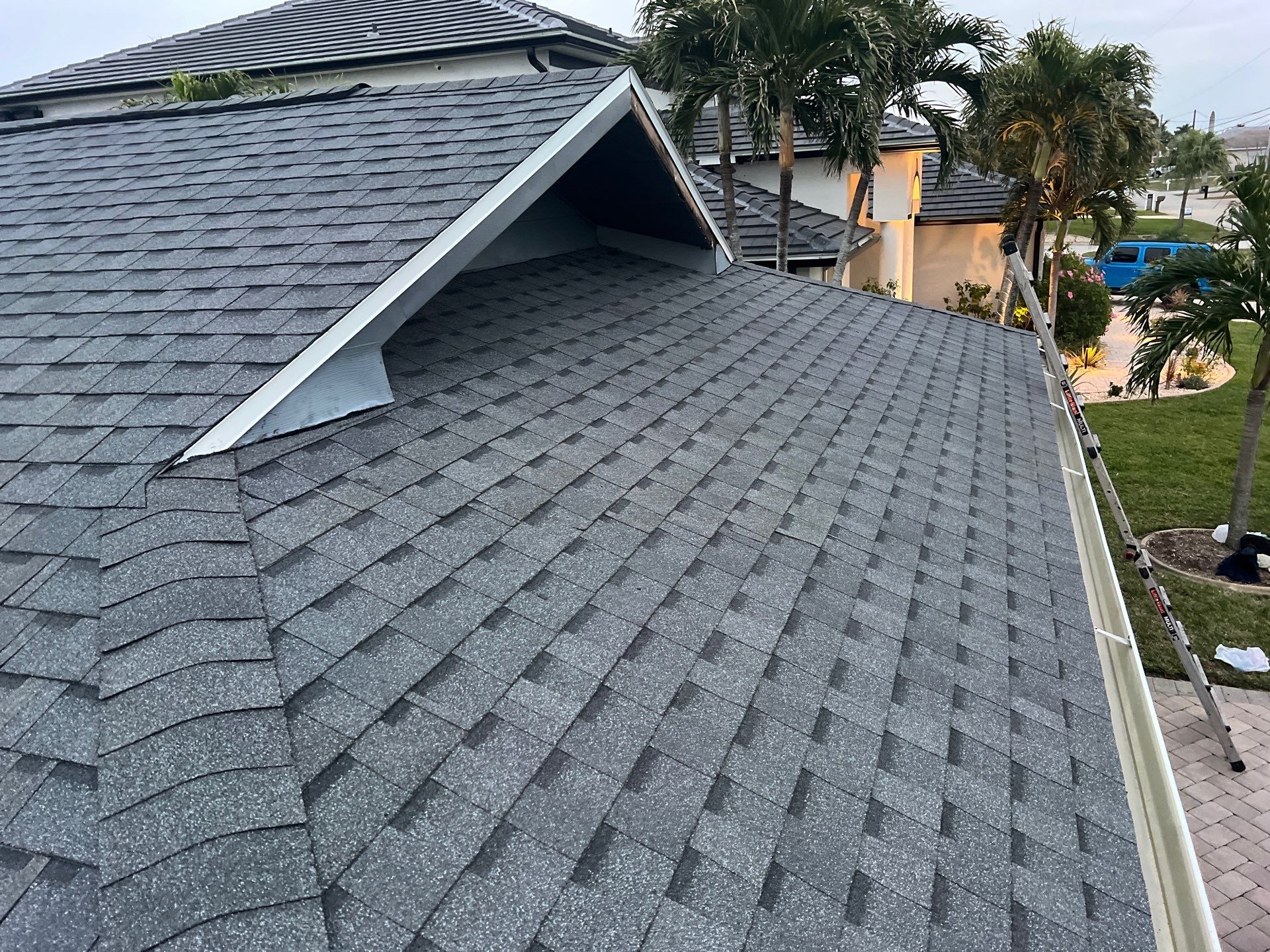 Residential Roofing Installation using Pinnacle Pristine Shingle in Pewter Gray by Durabilis Roofing INC