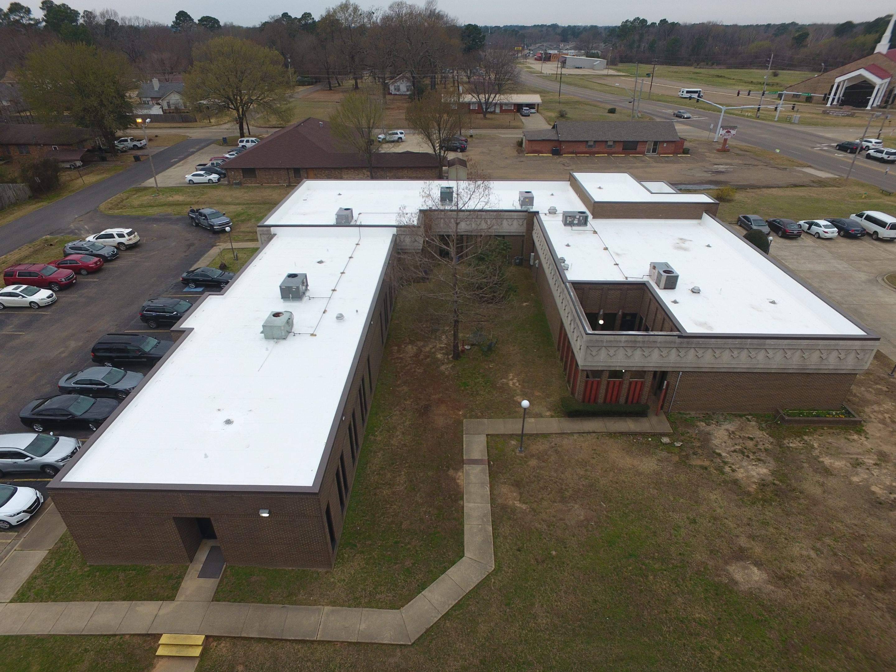 Commercial Roofing Installation using 50 mil PVC by Hostetler Roofing