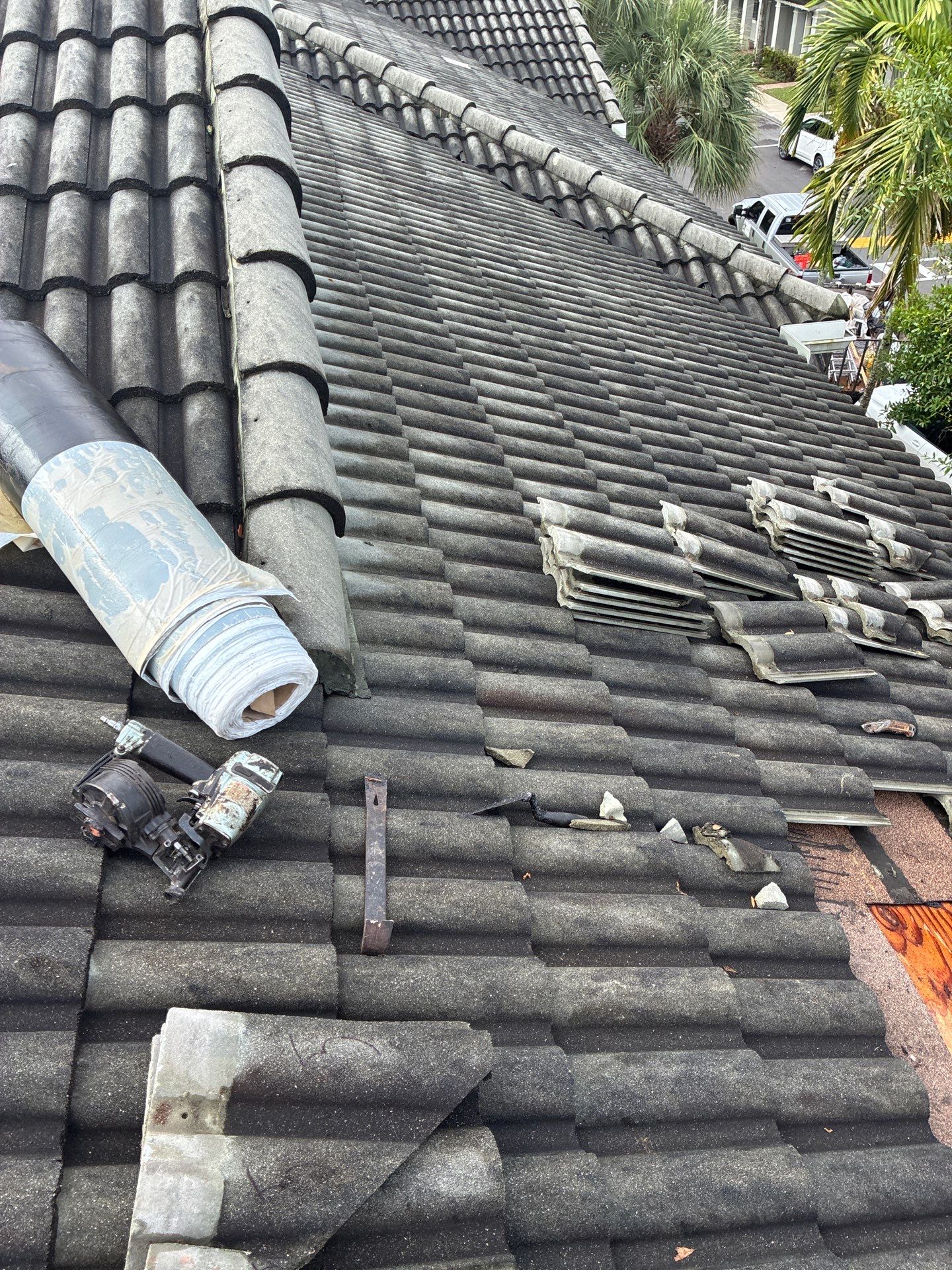 Concrete Tile Roof Leak Repair and Decking Replacement in Boca Raton by Aastro Roofing