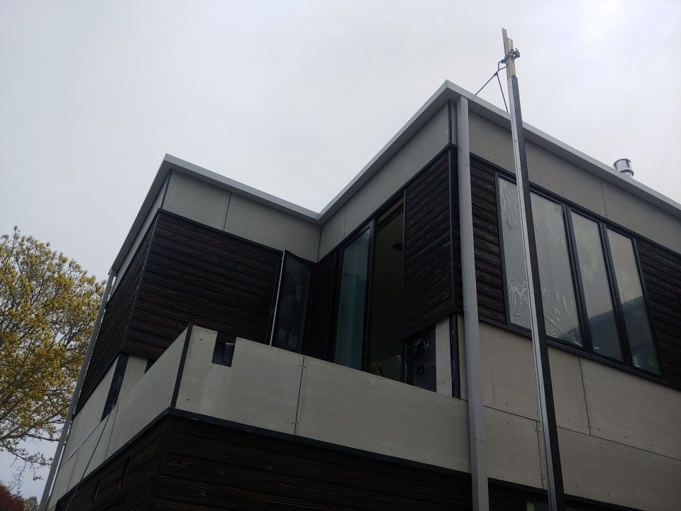 Gutter Installation using Custom 6x6 Fiberglass Gutter in Falmouth, MA by Gutter Pro Enterprises
