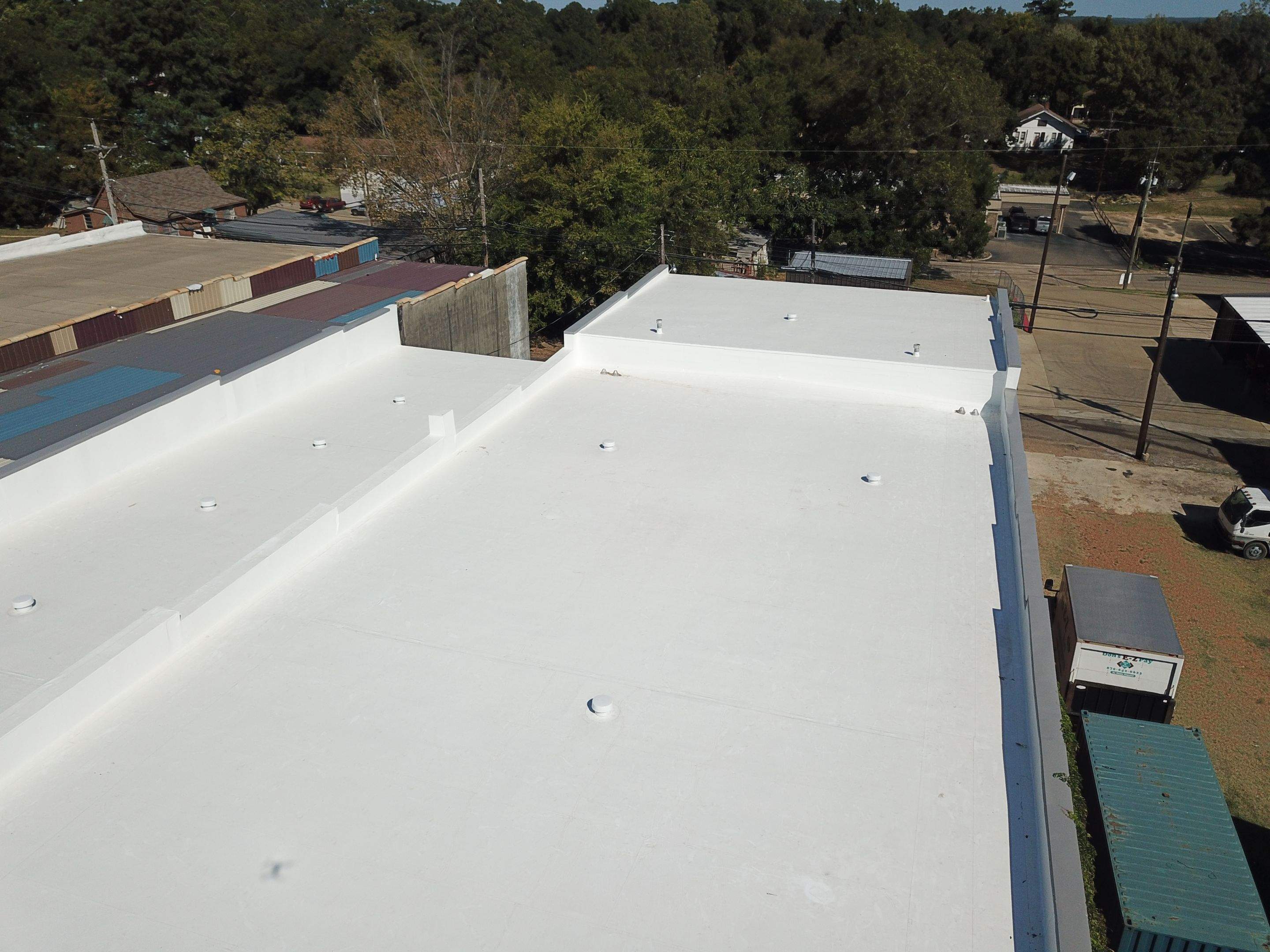 Commercial Roofing Installation in DeQueen, AR, using 50 mil PVC by Hostetler Roofing