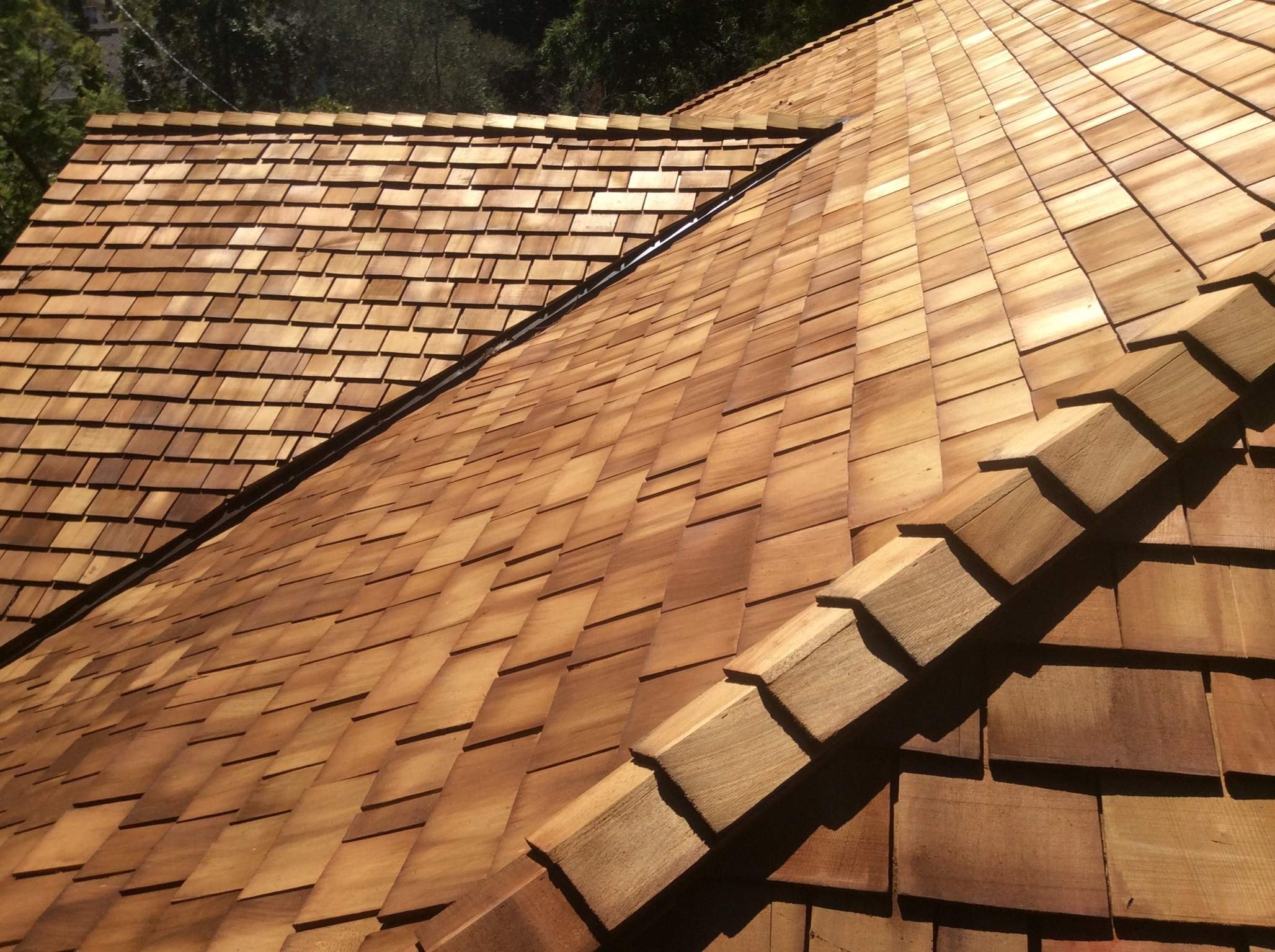 Custom Cedar Shake Roof Replacement for Saratoga Craftsman Home by Eastman Roofing & Waterproofing Inc.