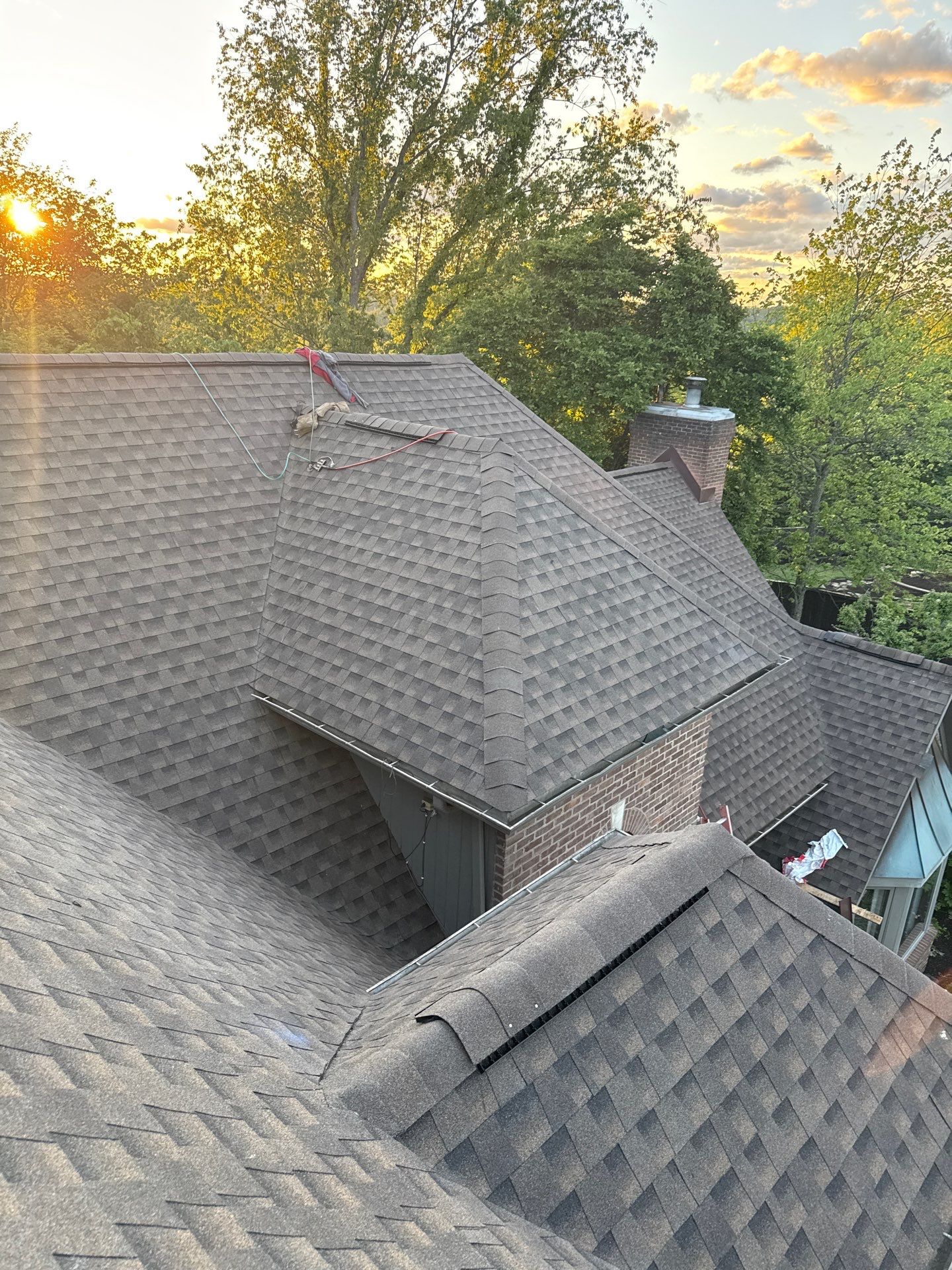 Residential Roofing Installation using GAF Timberline HDZ Barkwood by Rainstoppers Roofing