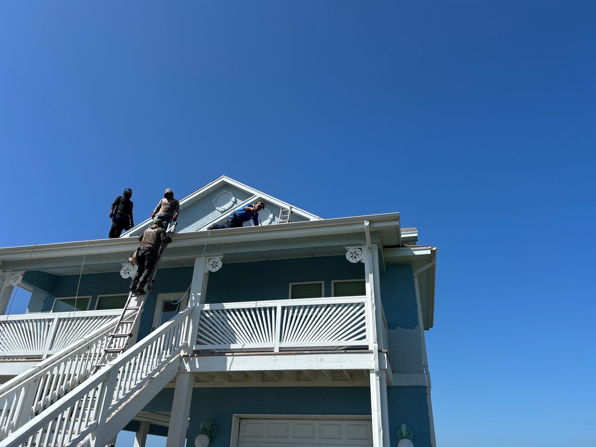 We Aint Scared of heights  by Bayfront Roofing and Construction
