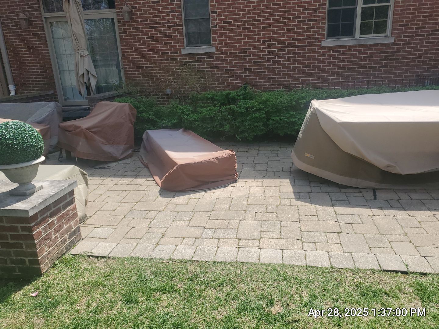 Brick paver repair, clean, seal and poly sanding by Northern Power Washing LLC.