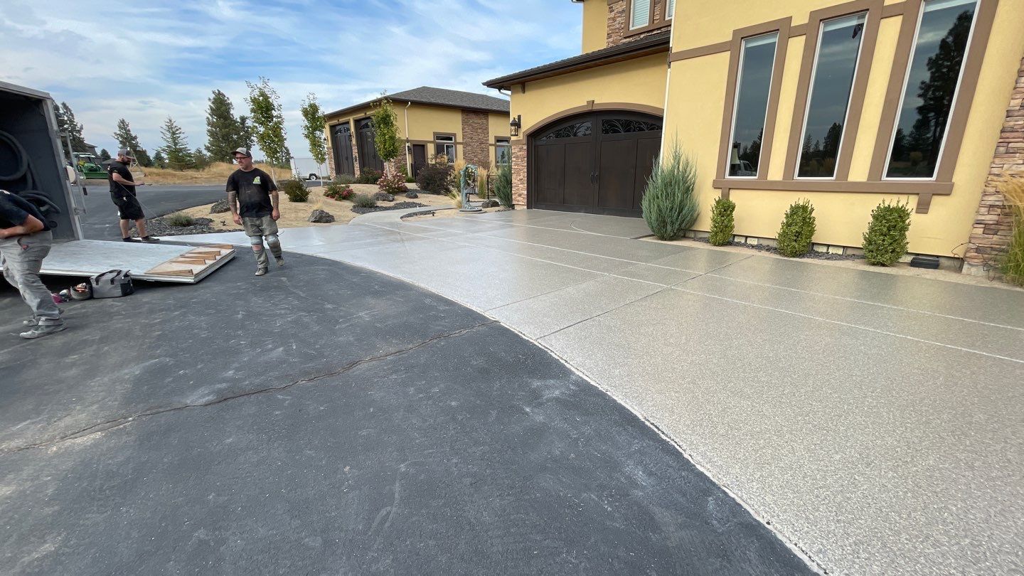 Driveway using Trail Mix 1/8" Chip by Croc Coatings, LLC