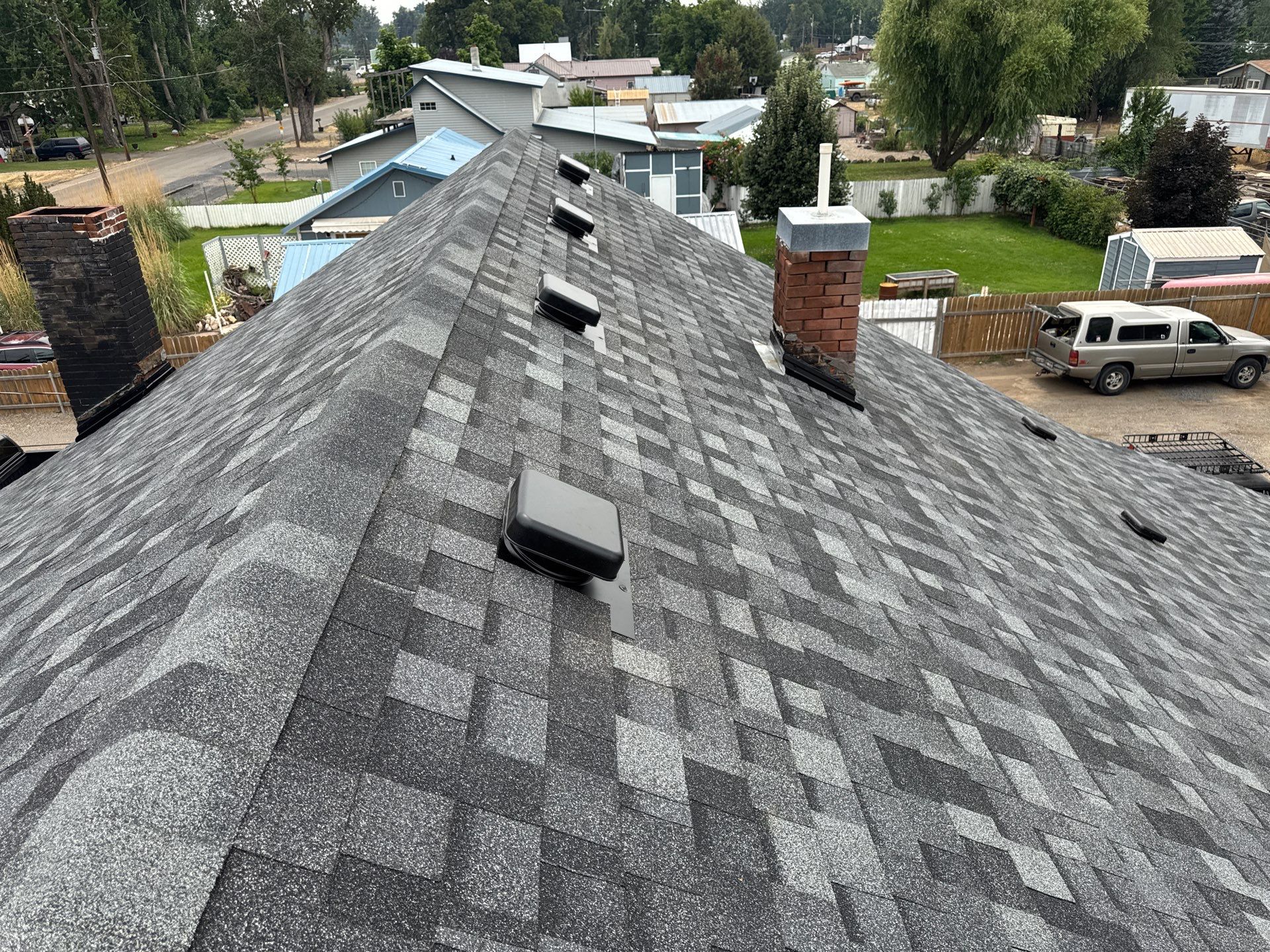 Residential Roof Replacement Featuring Multi-Tonal Architectural Shingles in Payette by Olive Roofing