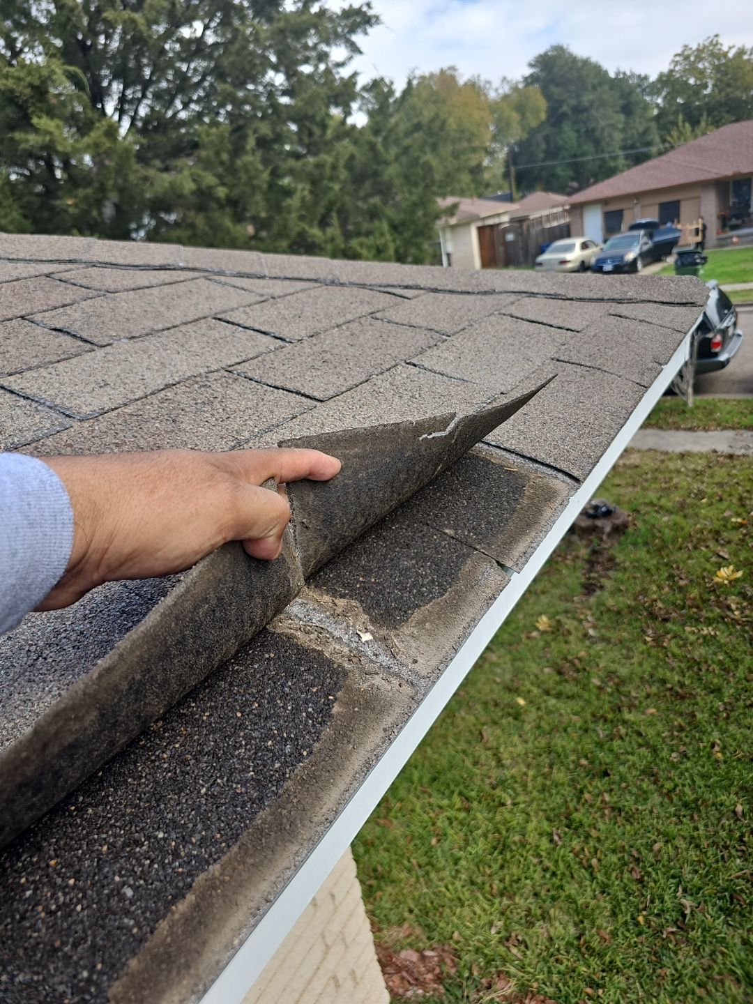 "Full Roof Replacement Due to Hail and Water Damage – Before & After" by road roofing llc