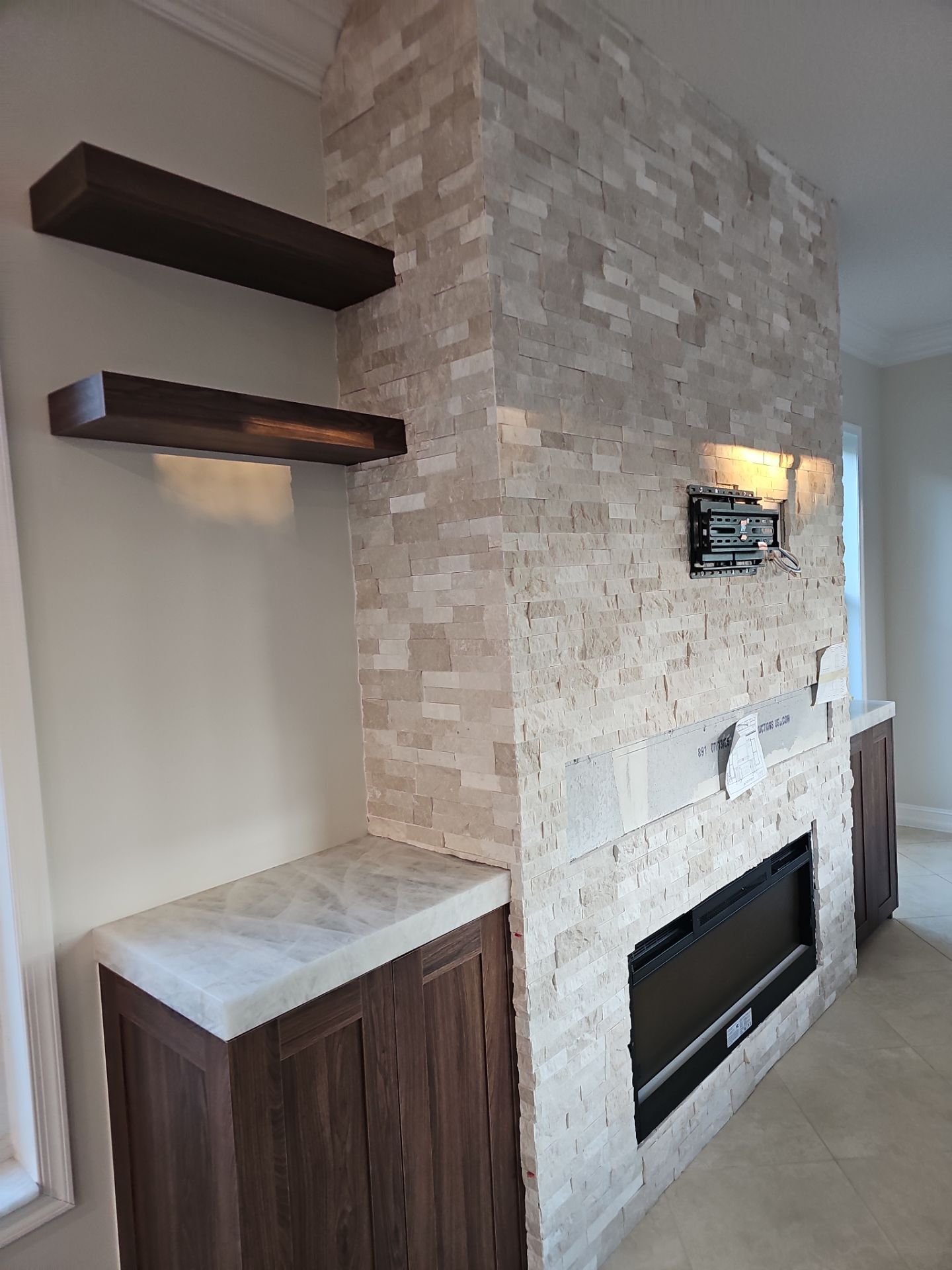 TV Fireplace Wall - Delray Beach by Hevi Tile
