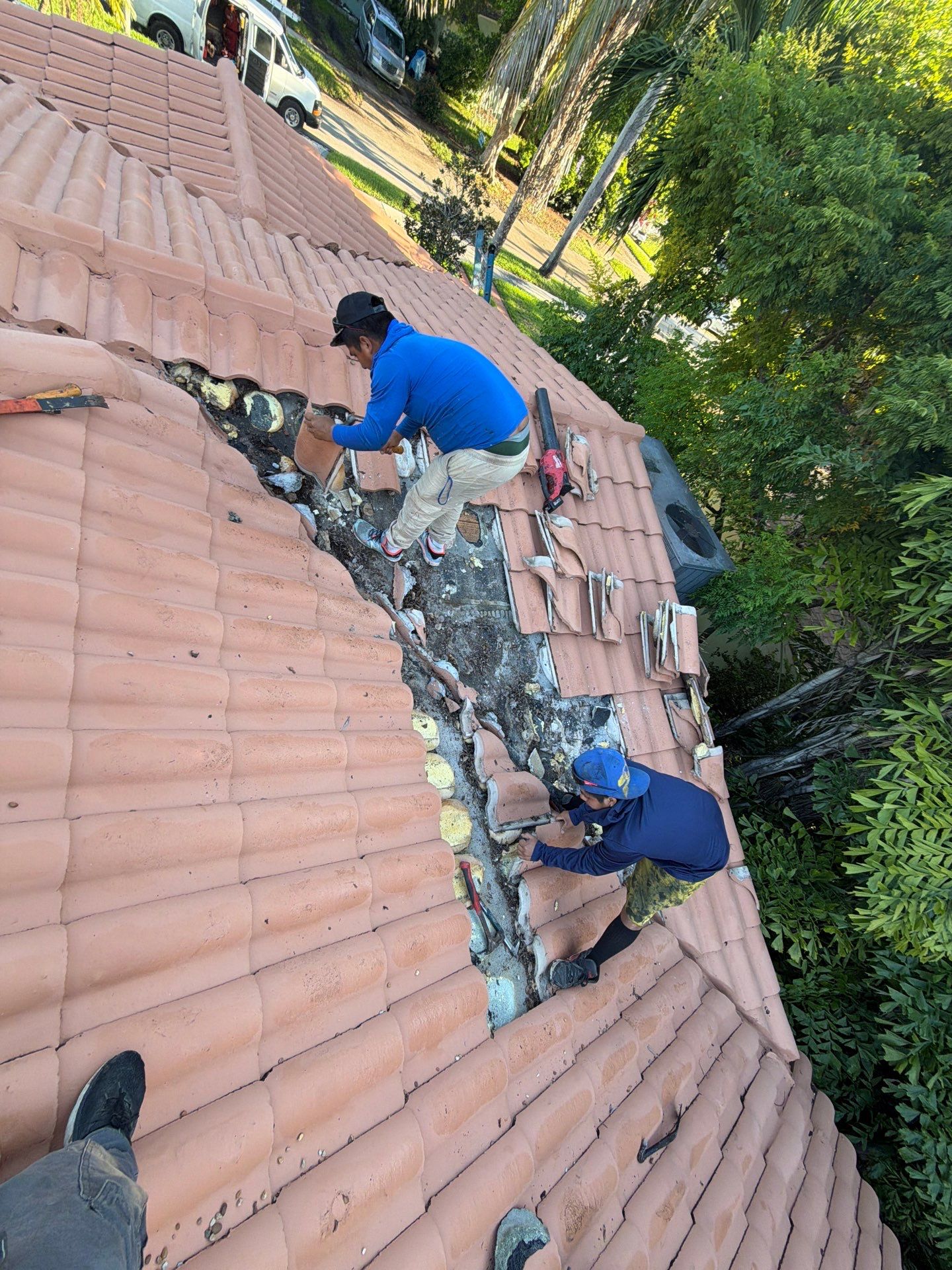 Terracotta Tile Roof Repair and Valley Restoration in Hollywood by Picos Construction Engineering