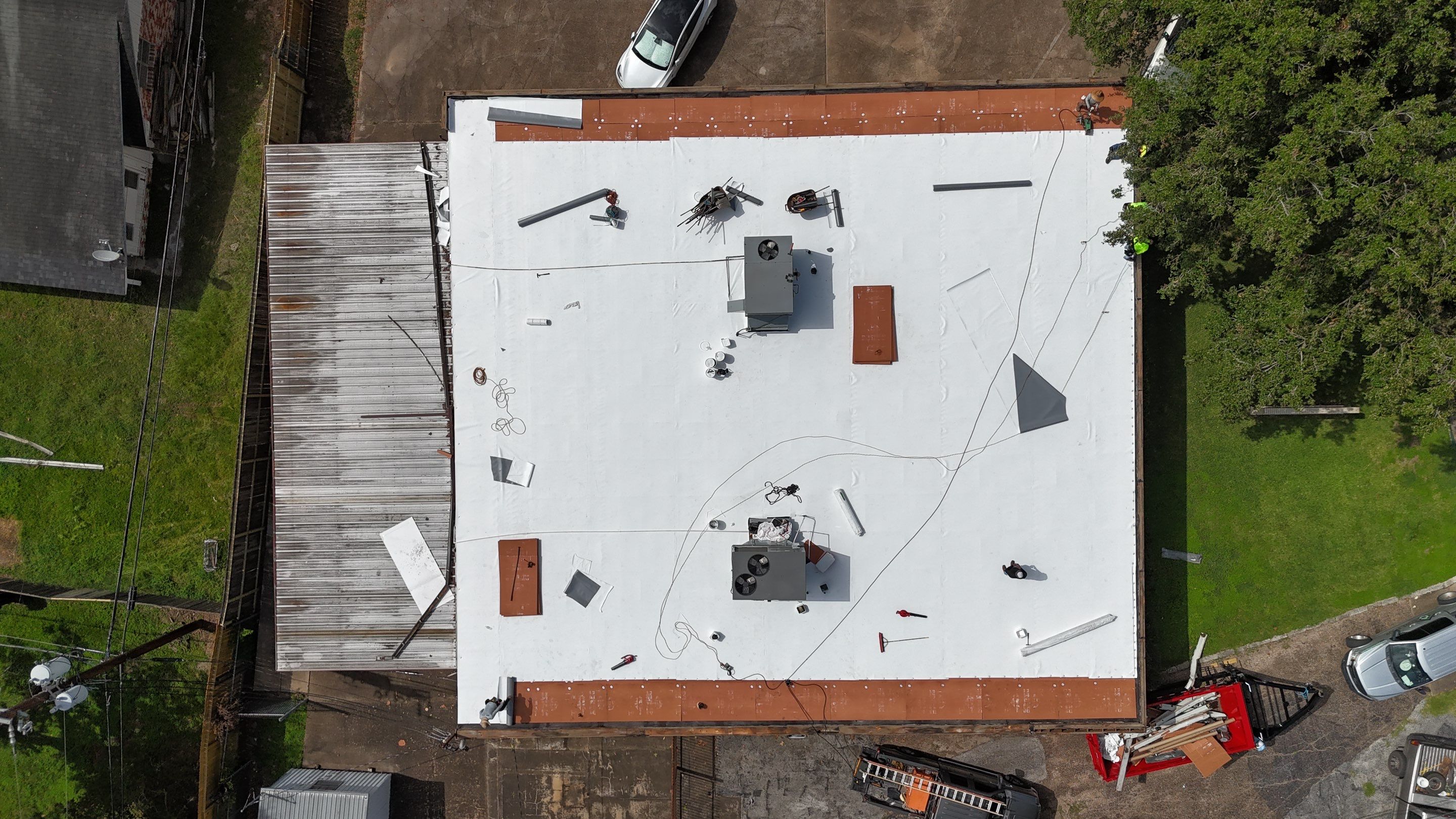 Commercial Roofing Installation using TPO by Core Four Roofing