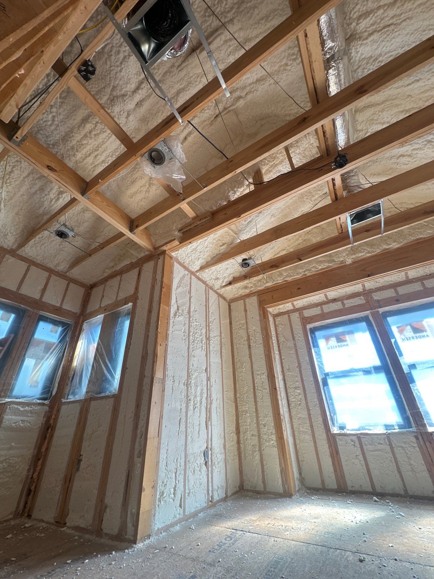 Fully encapsulated Dallas custom home  by Apex Insulation Solutions