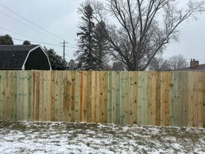 Pressure-Treated Wood Privacy Fence Replacement in Waterloo