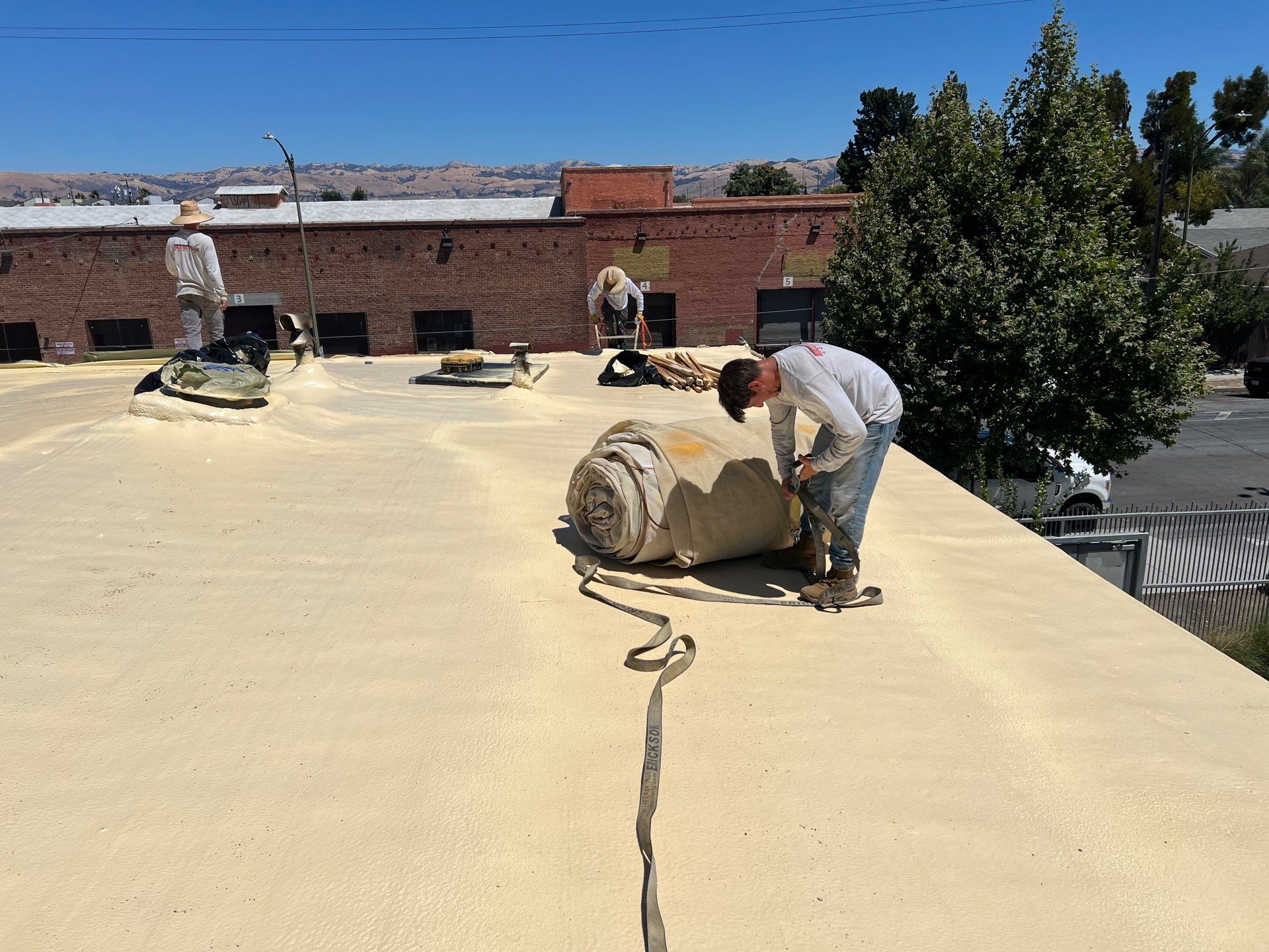 Foam Refurbish using Conklin Benchmark/PUMA XL coatings and spray foam by Straight Edge Roofing Inc